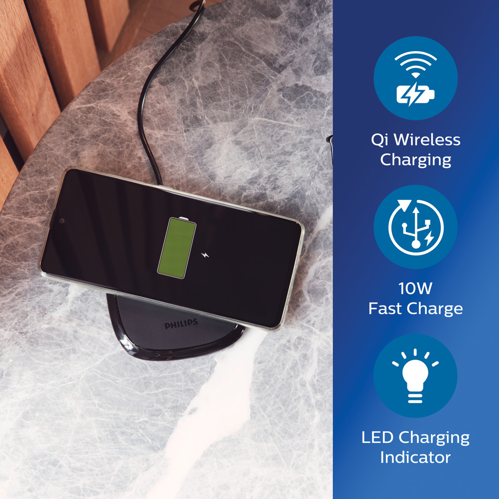 Cargador inalámbrico Philips 10W Qi