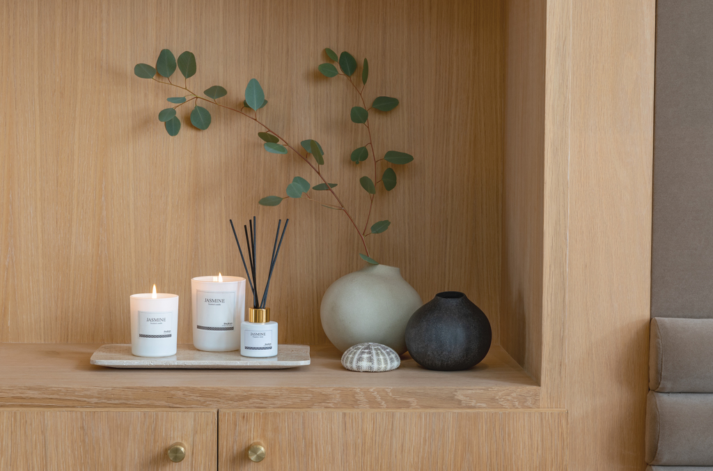Vela Ukiyo perfumada pequeña en vaso