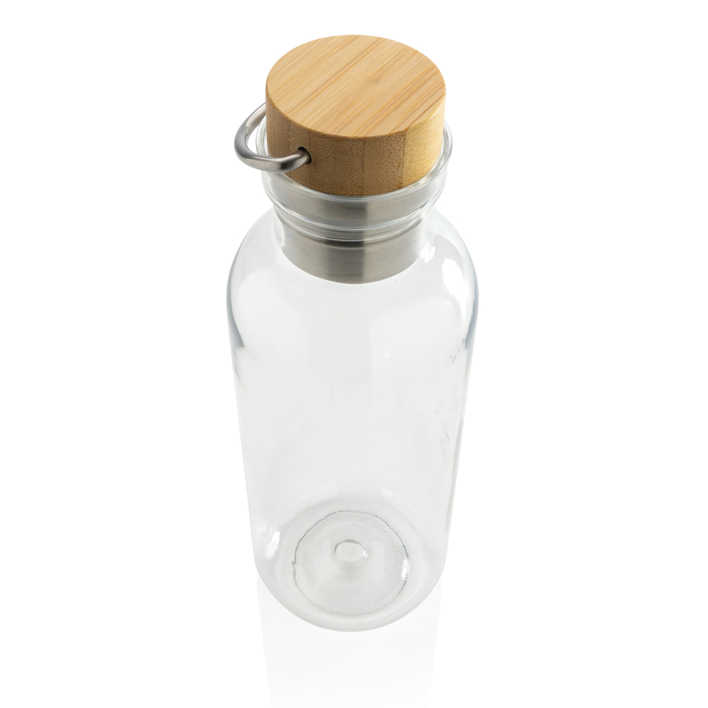 Botella RCS RPET con tapa y asa de bambú