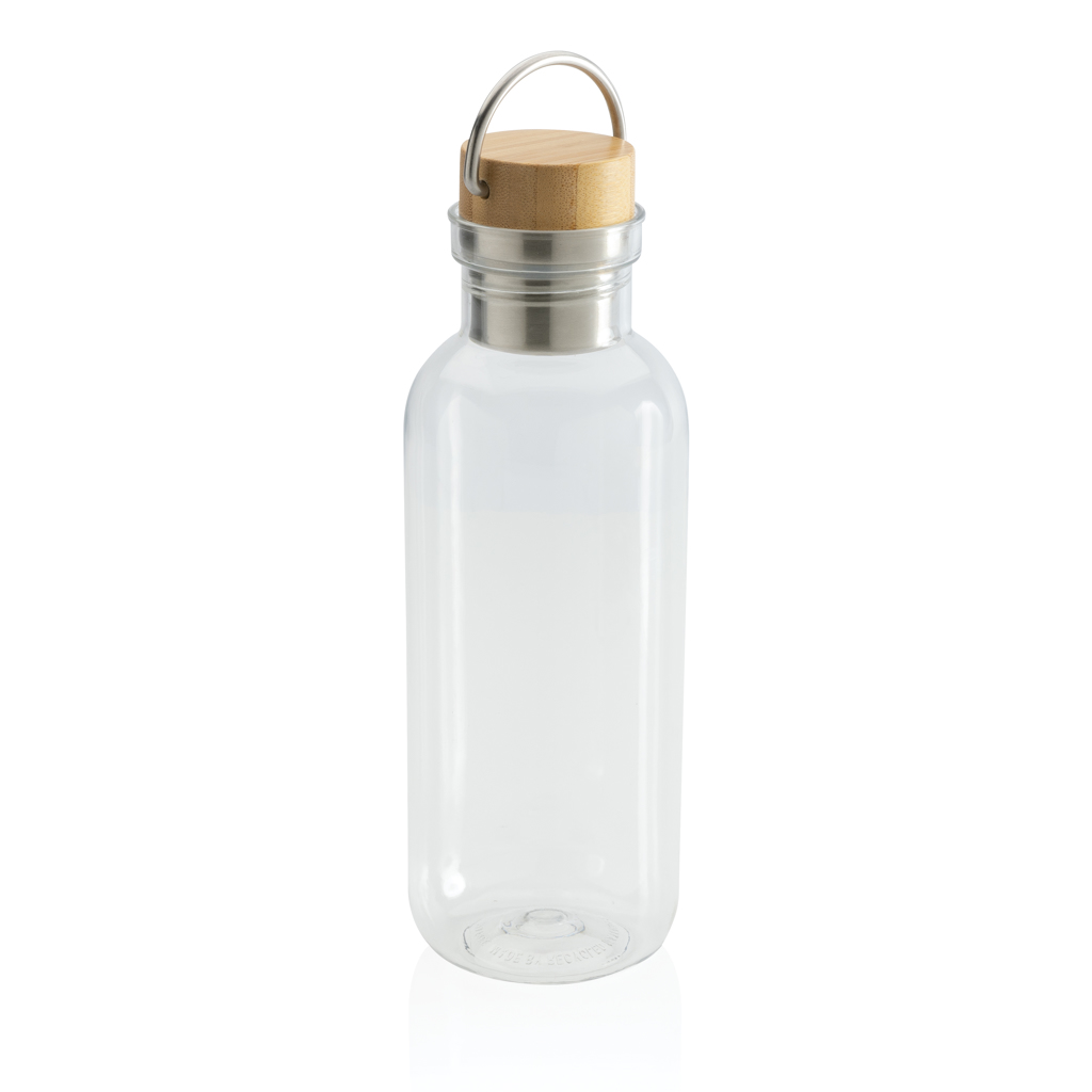 Botella RCS RPET con tapa y asa de bambú