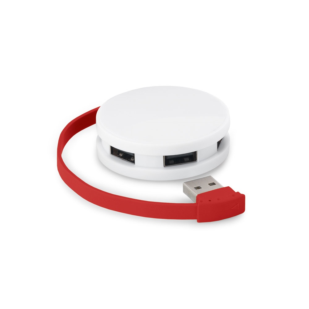 GARDNER. HUB con cable y 4 puertos USB-A, fabricados en ABS