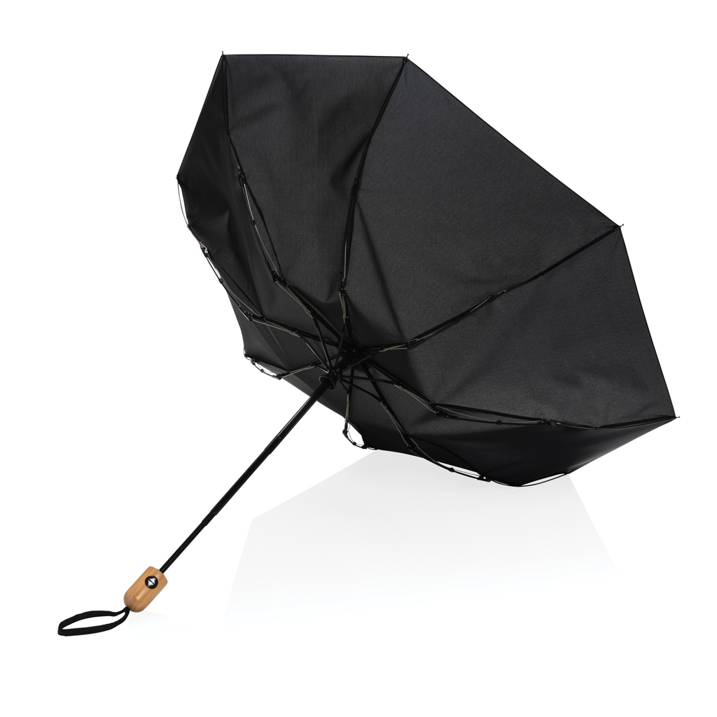 Paraguas automático RPET 190T bambú de 21" Impact AWARE ™