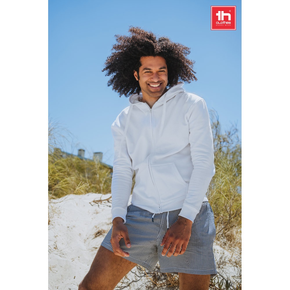 THC AMSTERDAM WH. Sudadera unisex con cremallera y capucha