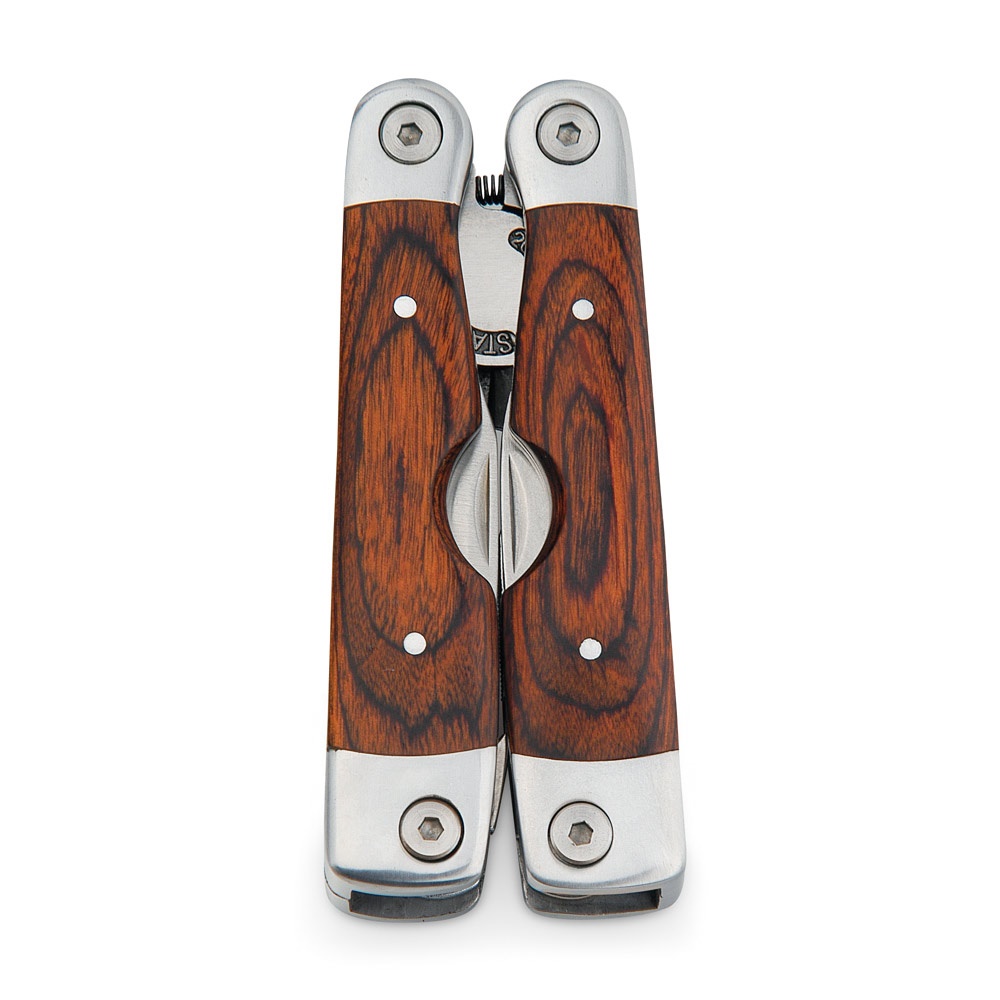 MAGNUM. Alicates plegables con herramientas multifunción en acero inoxidable y madera