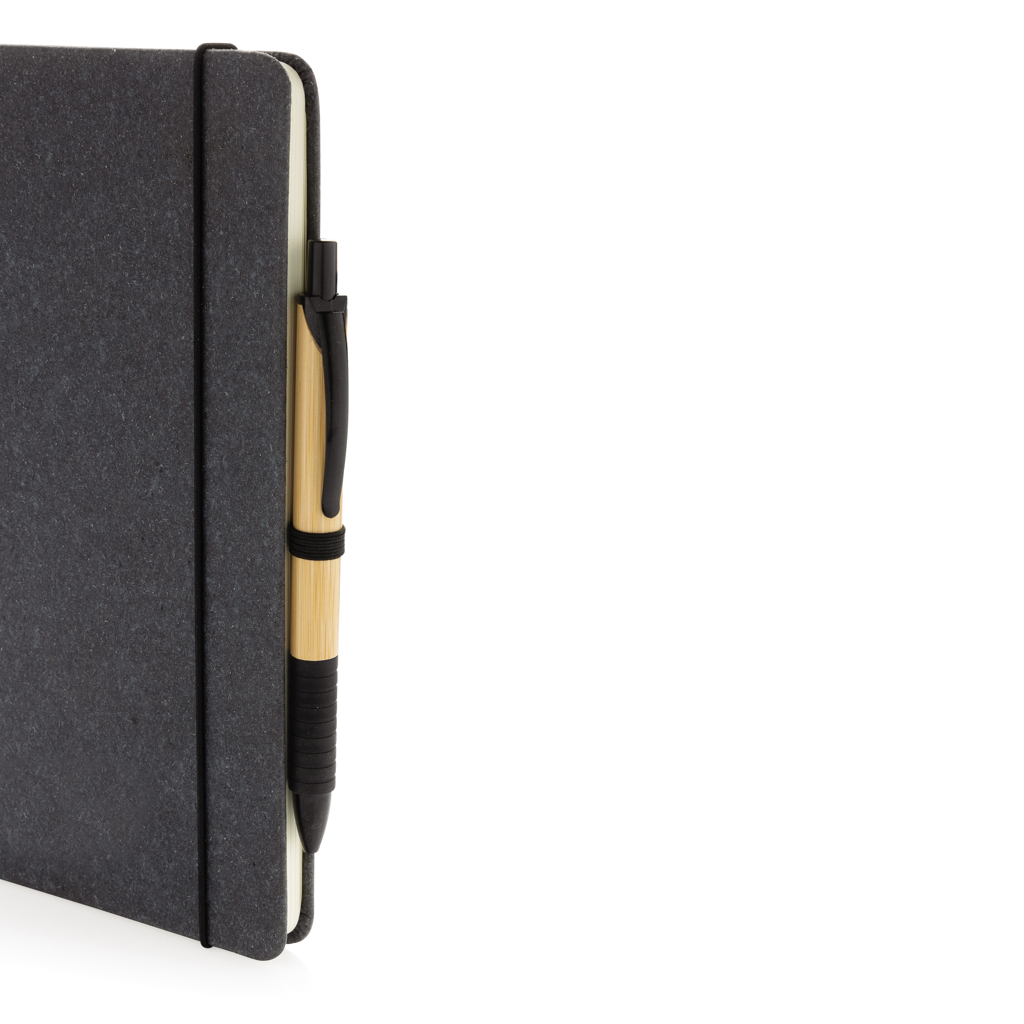 Libreta A5 de cuero reciclado de tapa dura