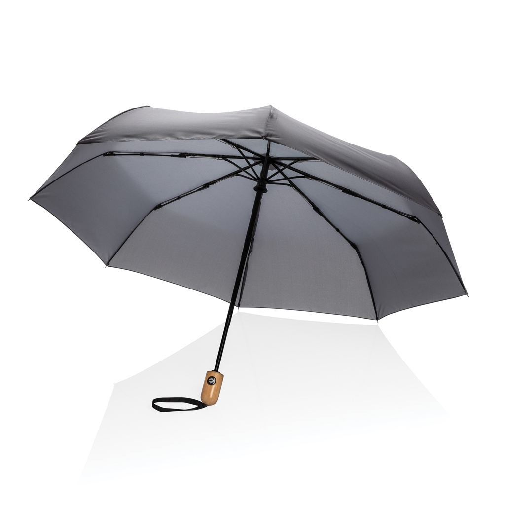 Paraguas automático RPET 190T bambú de 21" Impact AWARE ™