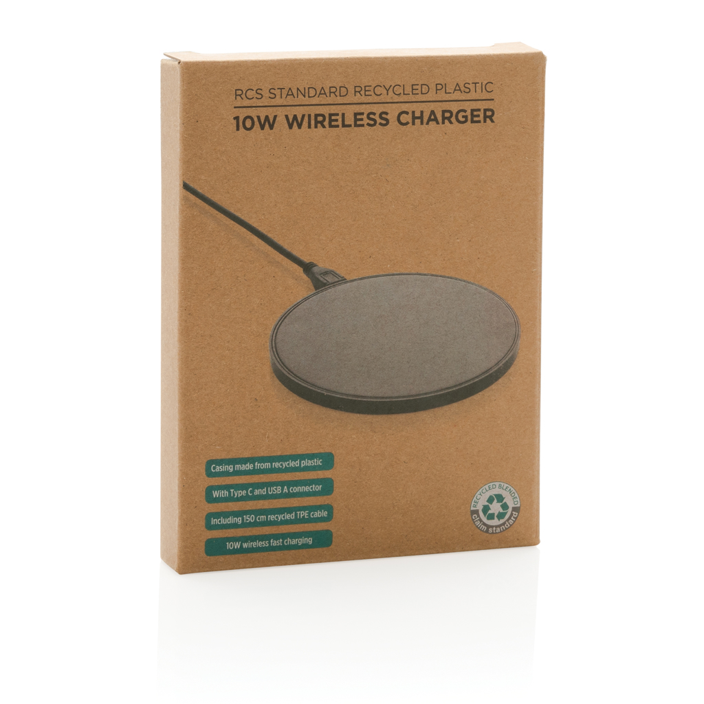 Cargador inalámbrico RCS de plástico reciclado de 10W