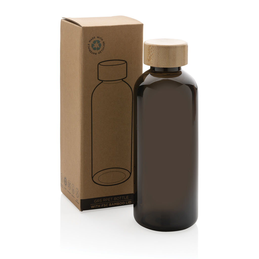 Botella RCS RPET con tapa de bambú