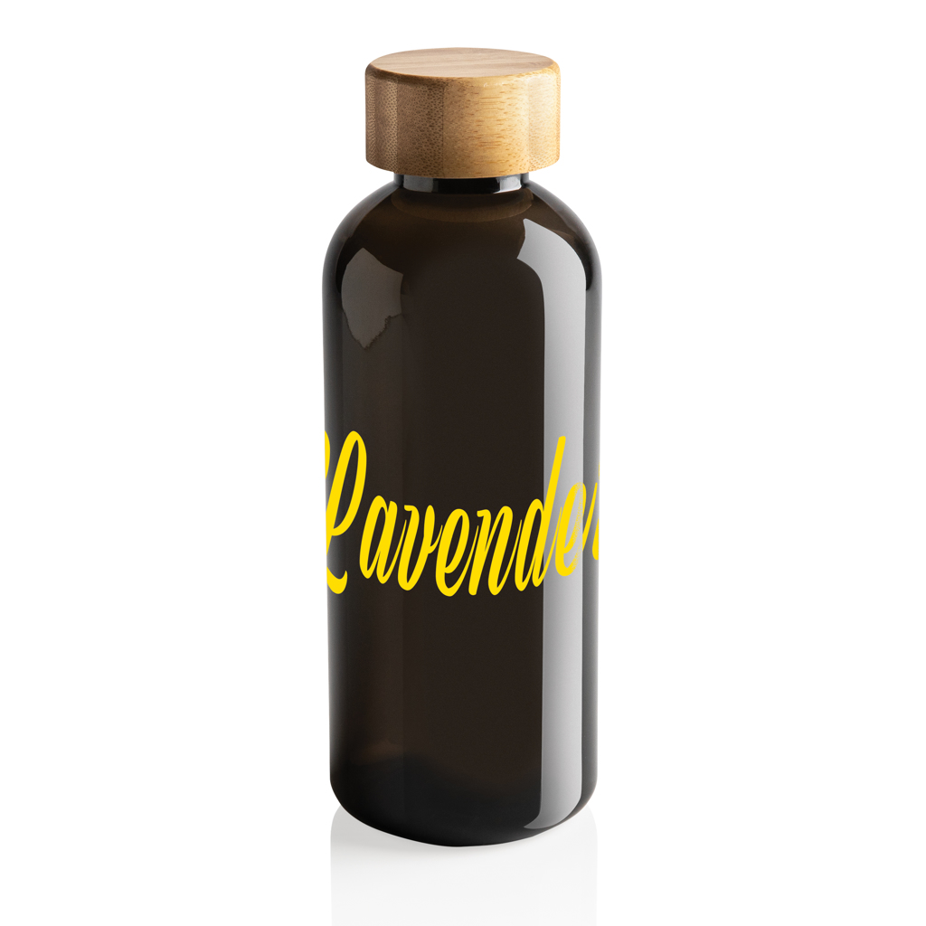 Botella RCS RPET con tapa de bambú
