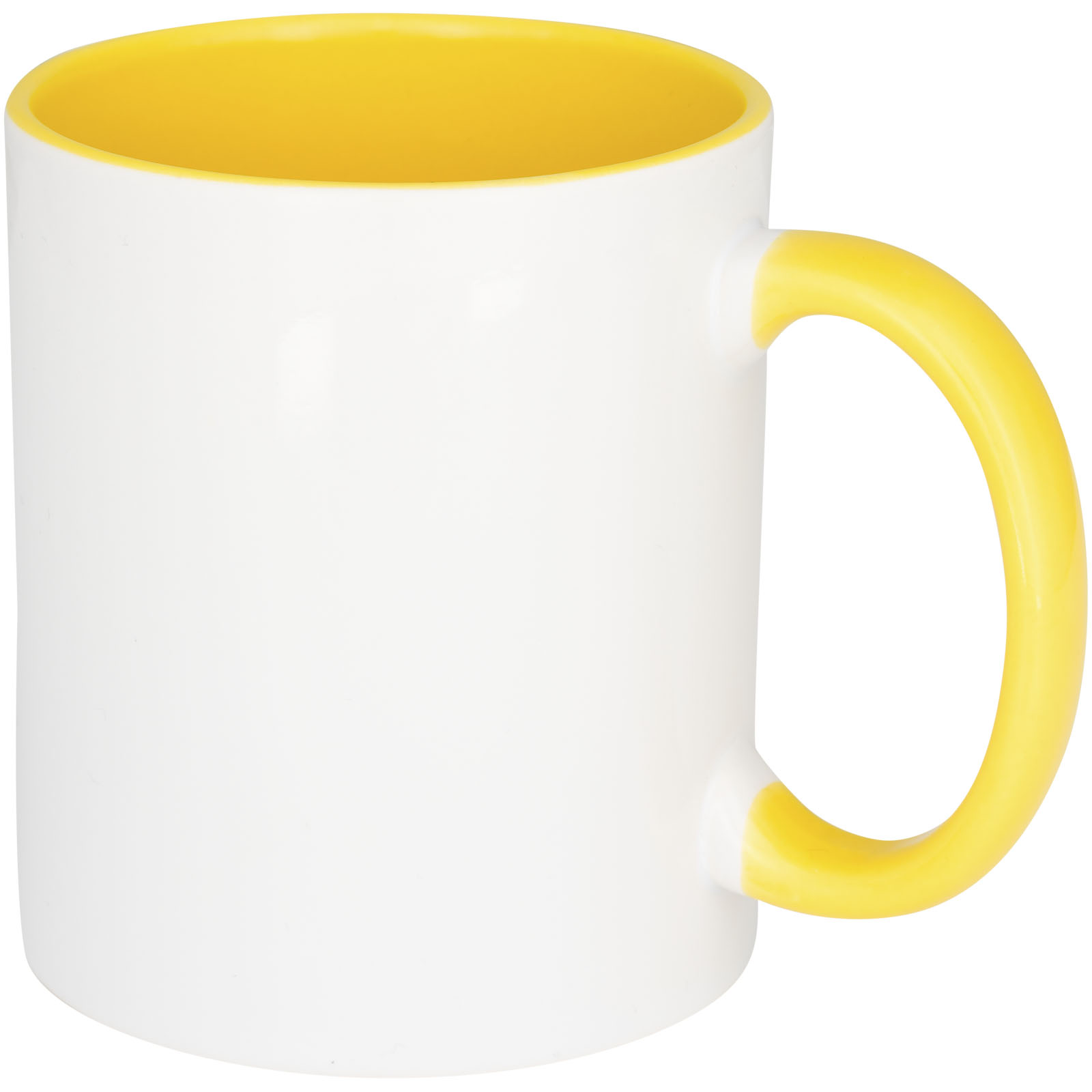 Taza de 350 ml para sublimación con asas e interior de color Pix