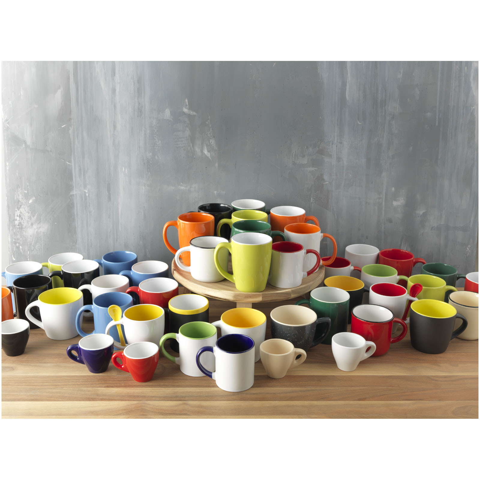 Taza de 350 ml para sublimación con asas e interior de color Pix