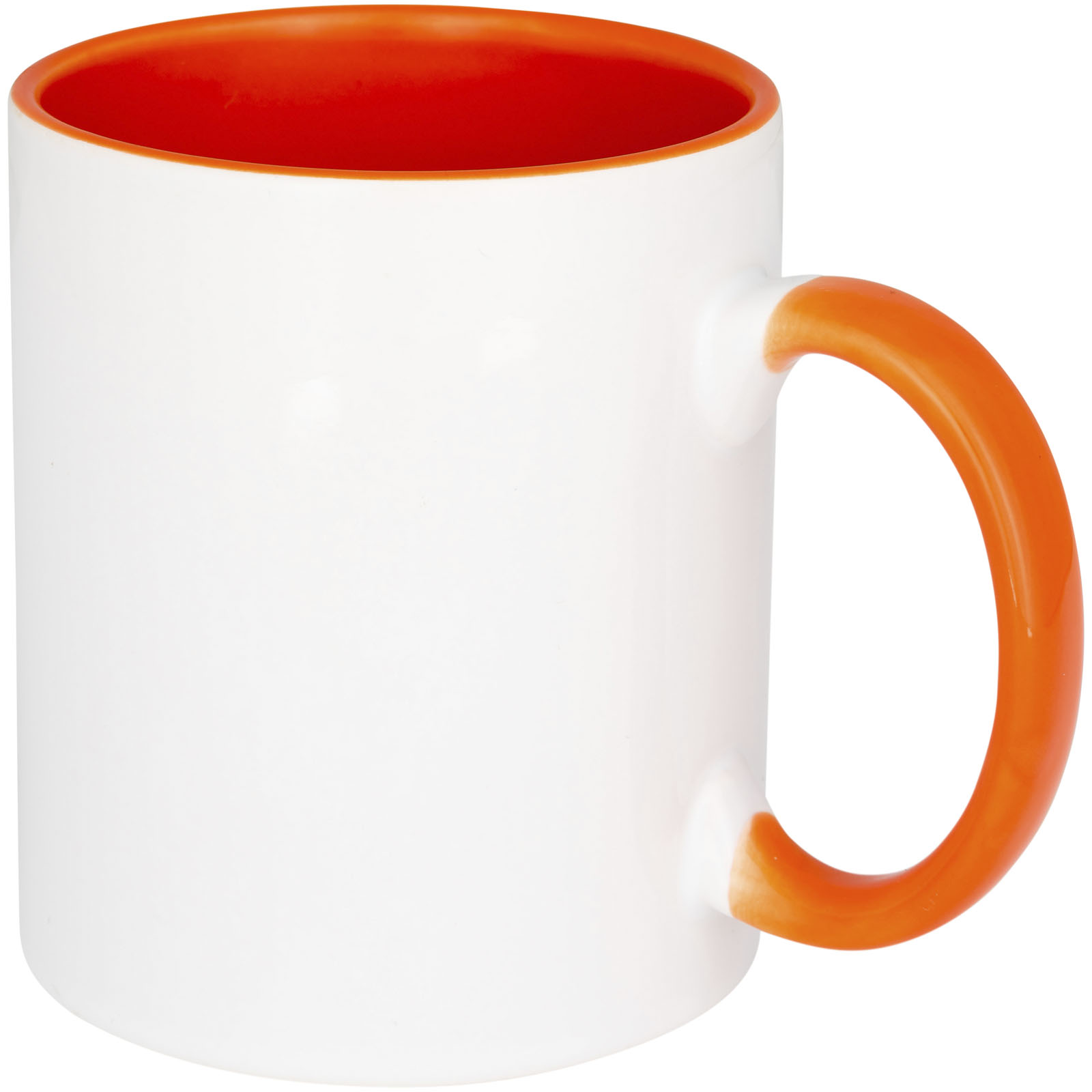 Taza de 350 ml para sublimación con asas e interior de color Pix