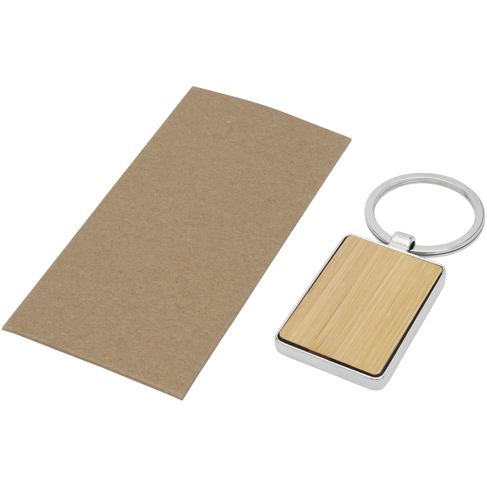 Llavero rectangular de bambú Neta