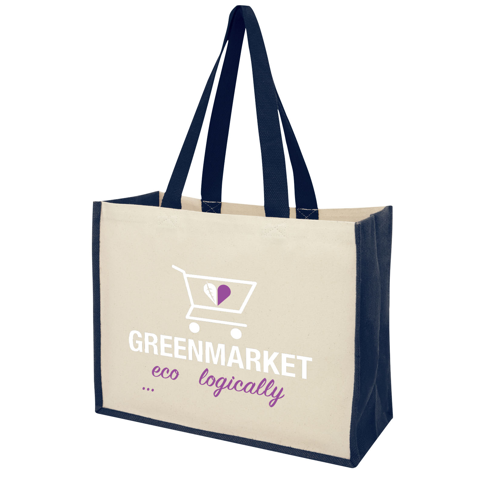 Bolsa Tote para la compra de lona y yute de 320 g/m² Varai