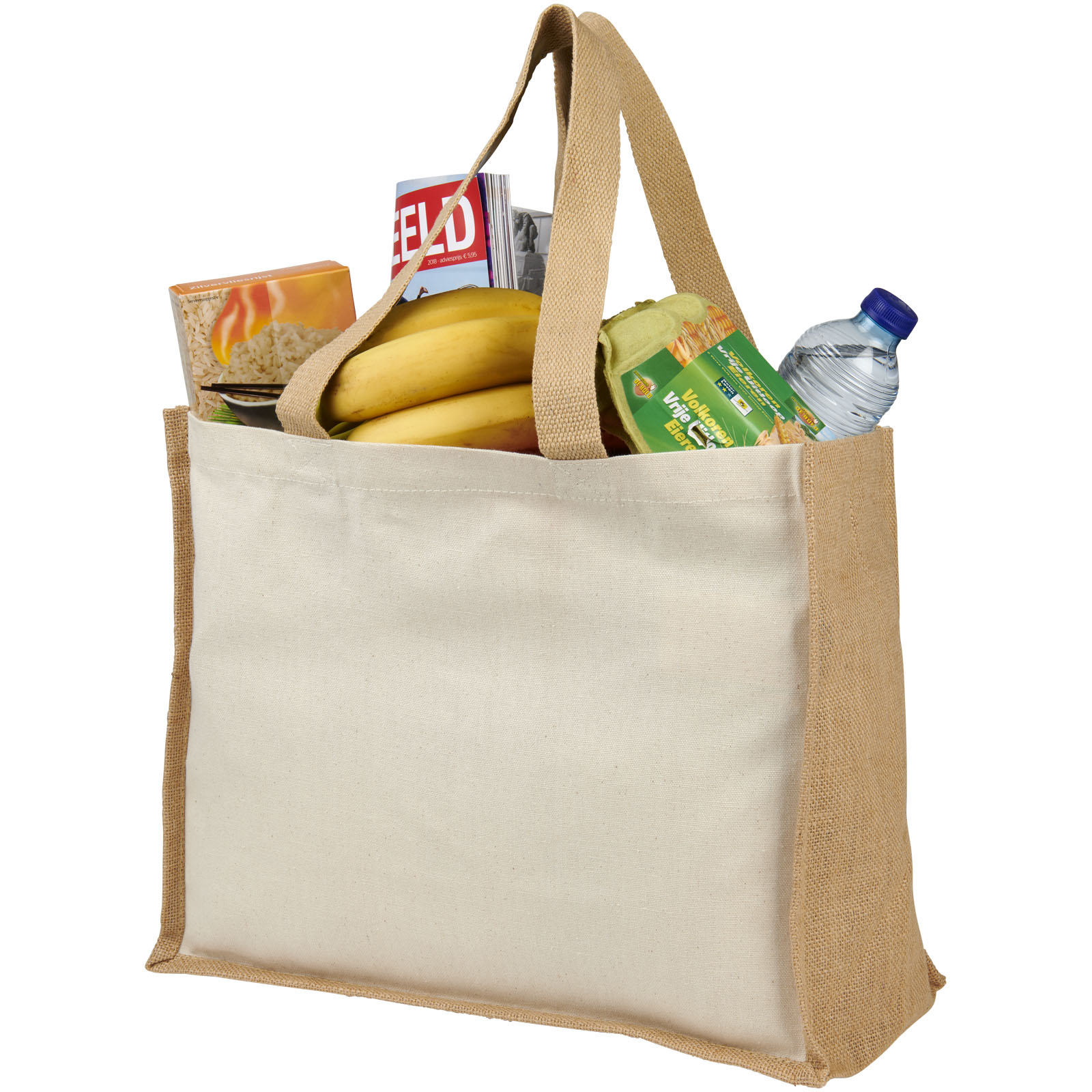 Bolsa Tote para la compra de lona y yute de 320 g/m² Varai