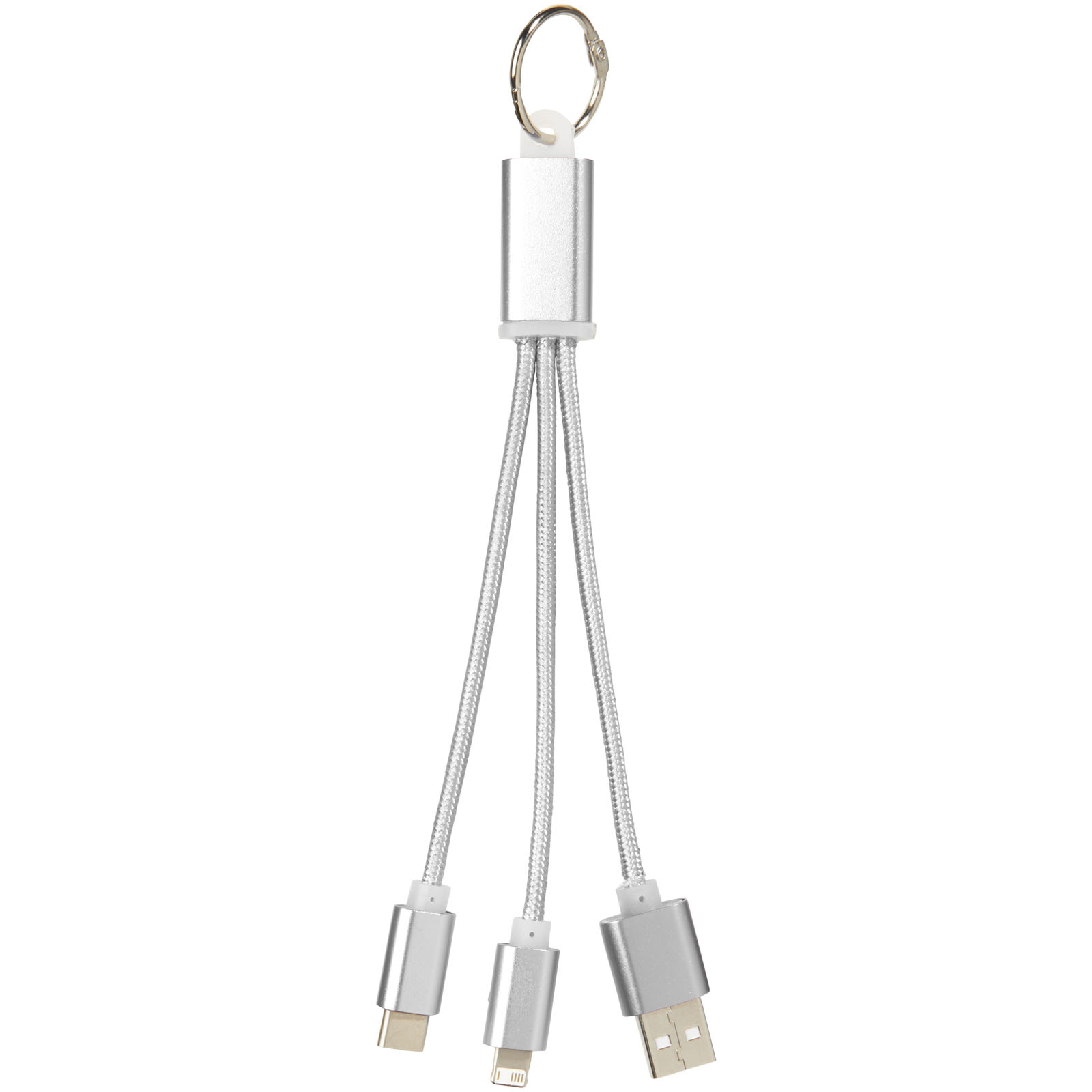 Cable de carga 3 en 1 con llavero Metal