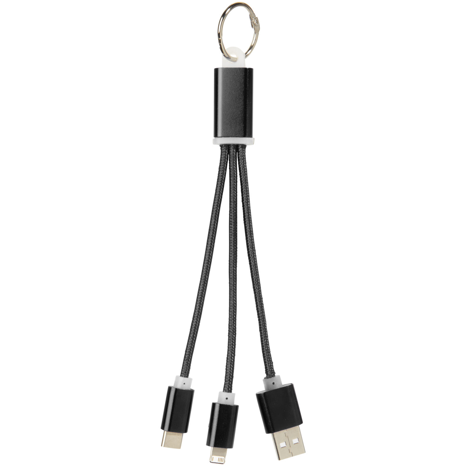 Cable de carga 3 en 1 con llavero Metal