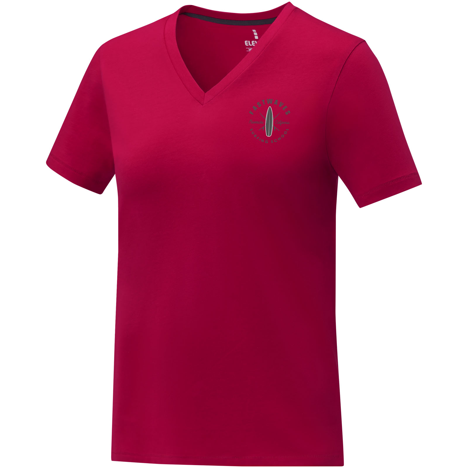 Camiseta de manga corta y cuello en V para mujer Somoto