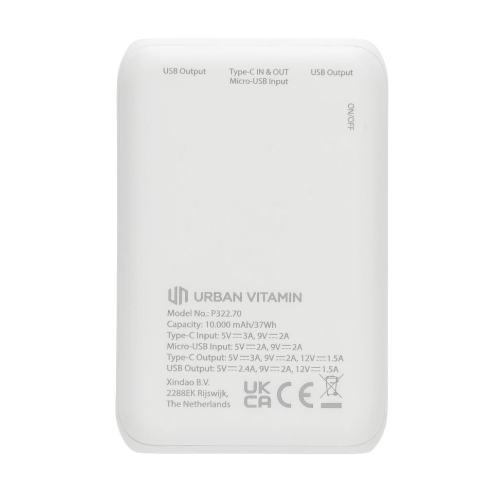 Powerbank Alameda Urban Vitamin de 10.000 mAh PD