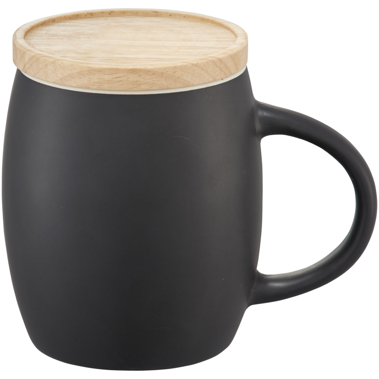 Taza de cerámica de 400 ml con base de madera Hearth