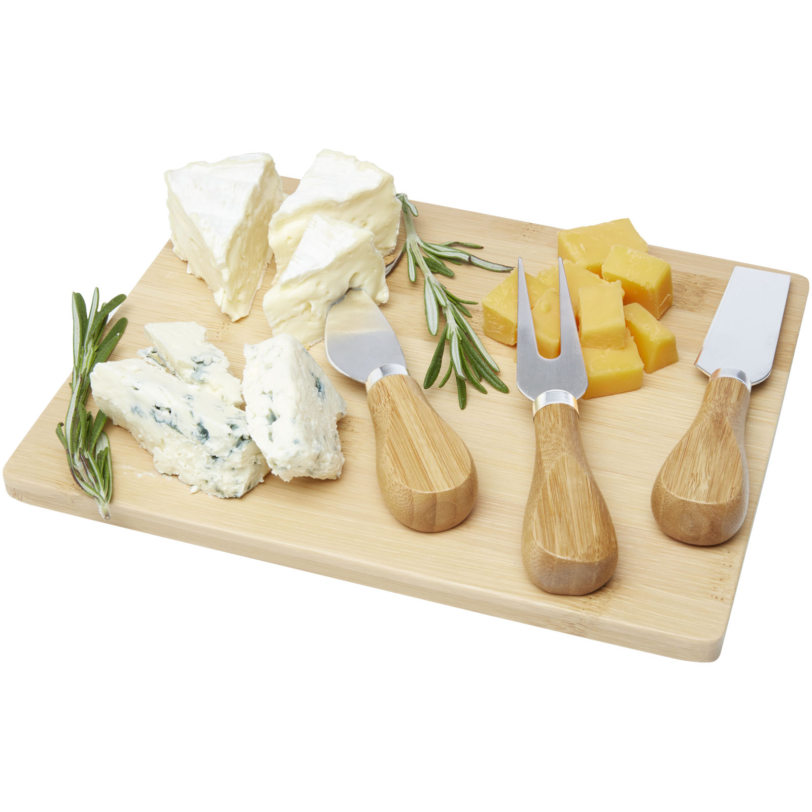 Tabla de quesos y utensilios de bambú Ement