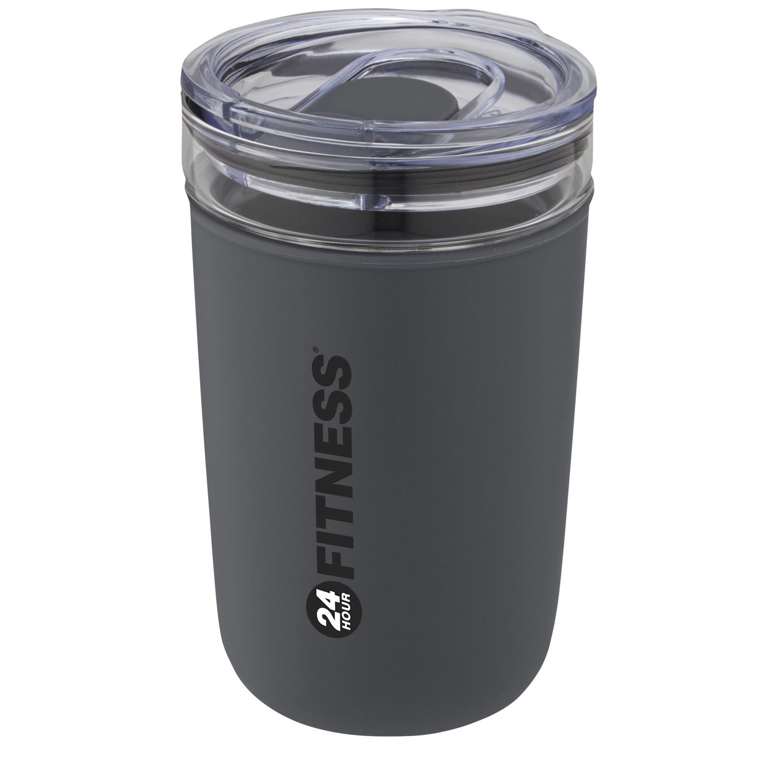 Vaso de vidrio de 420 ml con pared exterior de plástico reciclado Bello