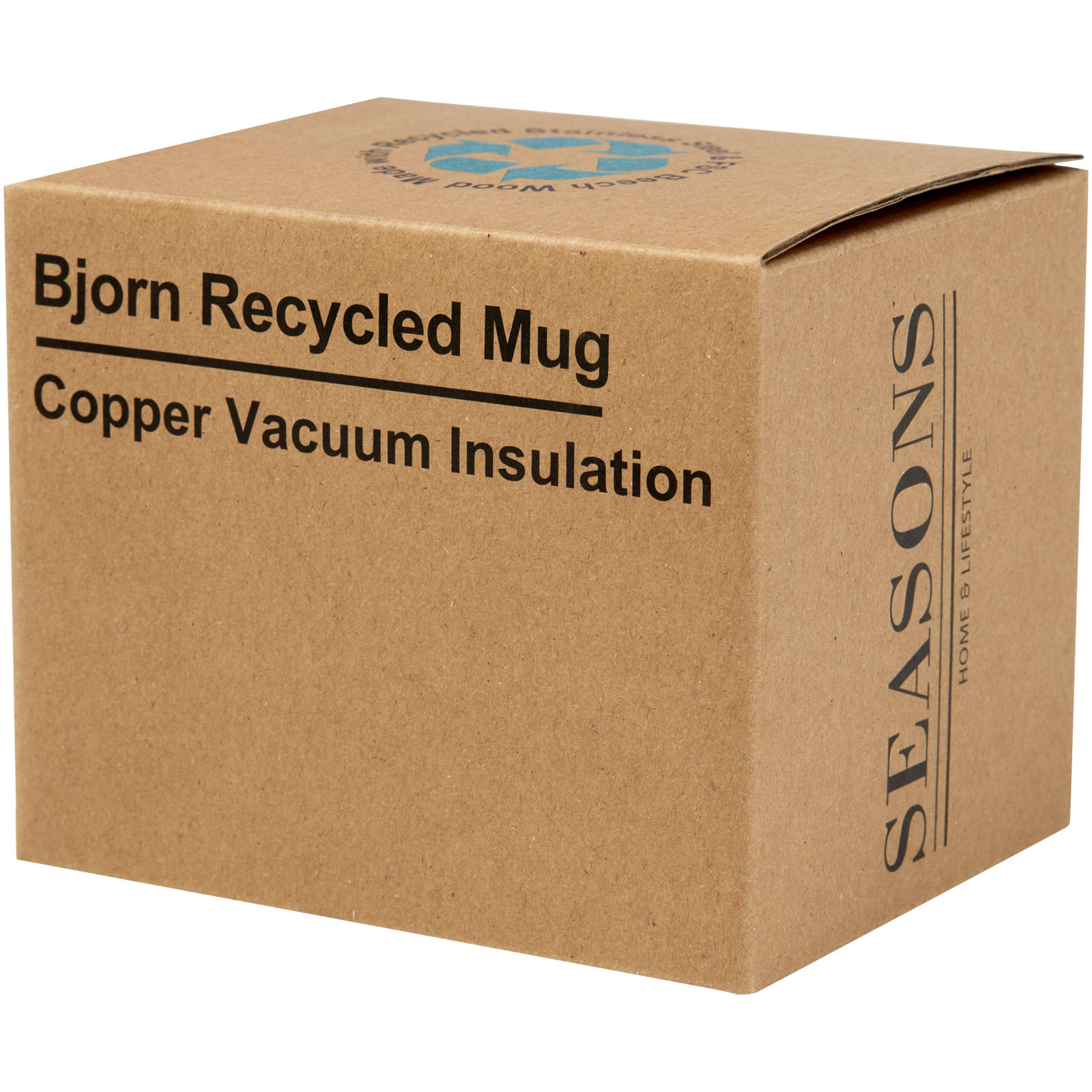 Taza de acero inoxidable reciclado con certificado RCS con aislamiento de cobre de 360 ml Bjorn