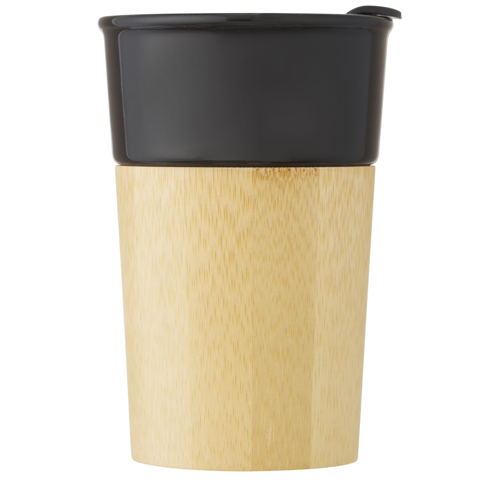 Taza de porcelana de 320 ml con pared exterior de bambú Pereira