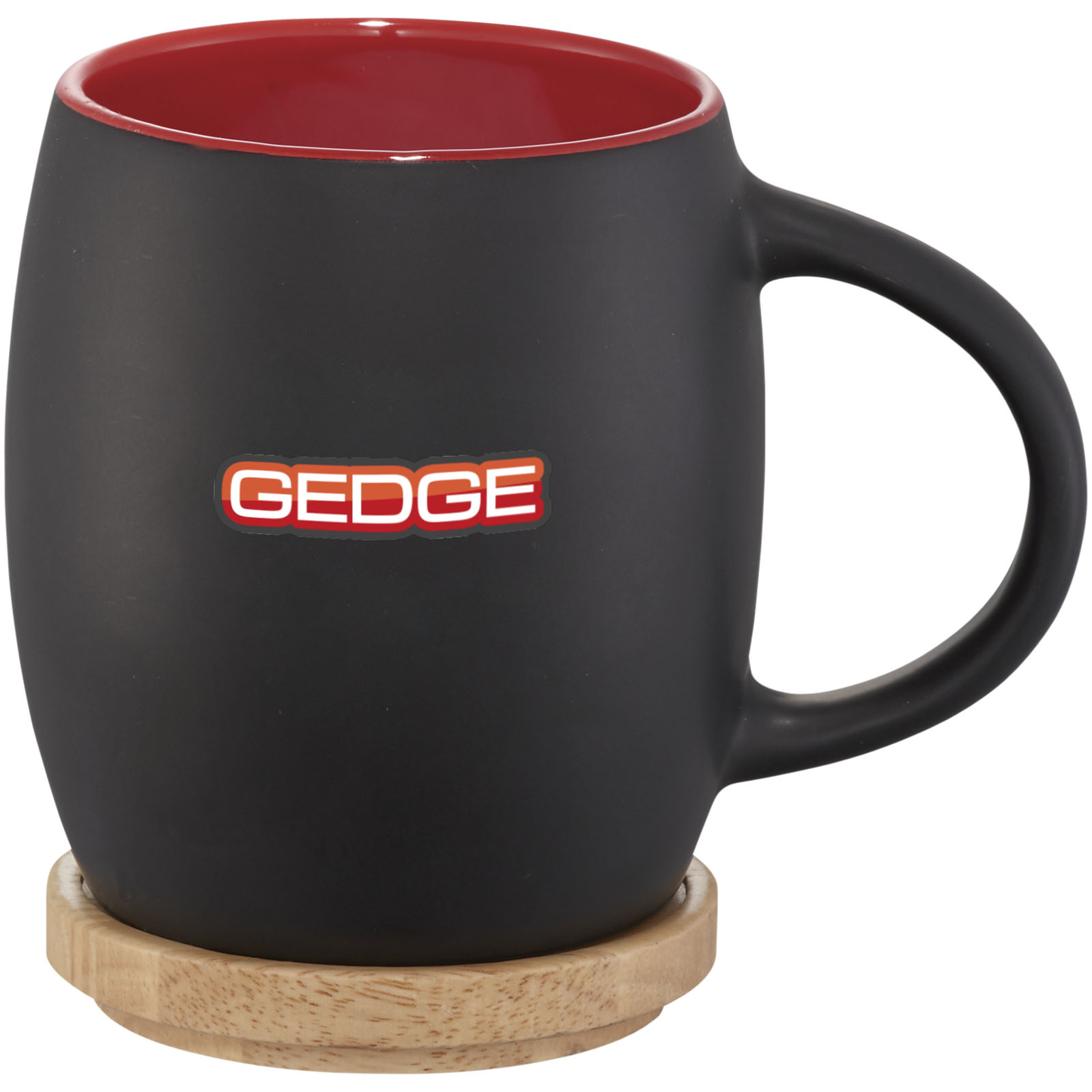 Taza de cerámica de 400 ml con base de madera Hearth
