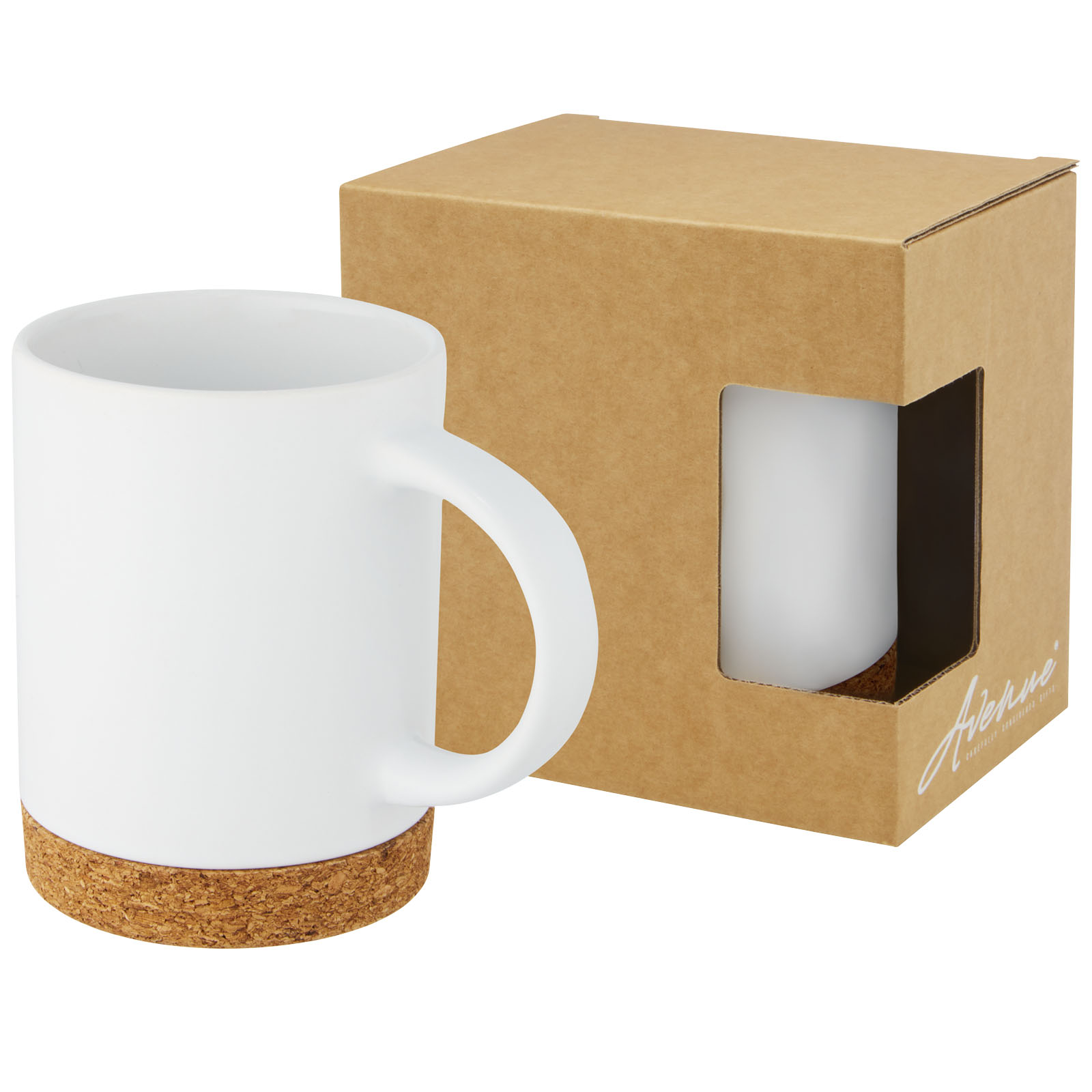 Taza de cerámica de 425 ml con base de corcho Neiva