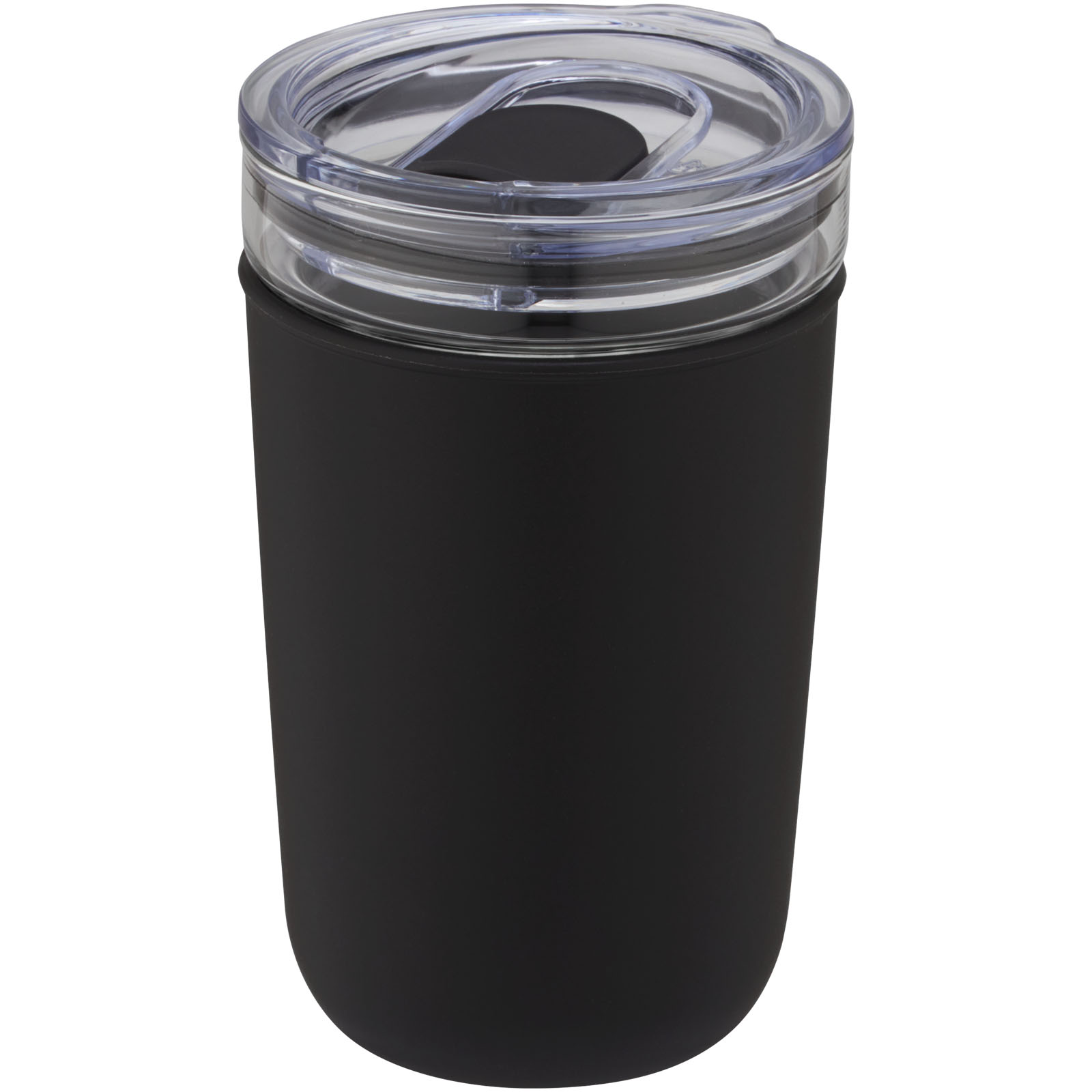 Vaso de vidrio de 420 ml con pared exterior de plástico reciclado Bello