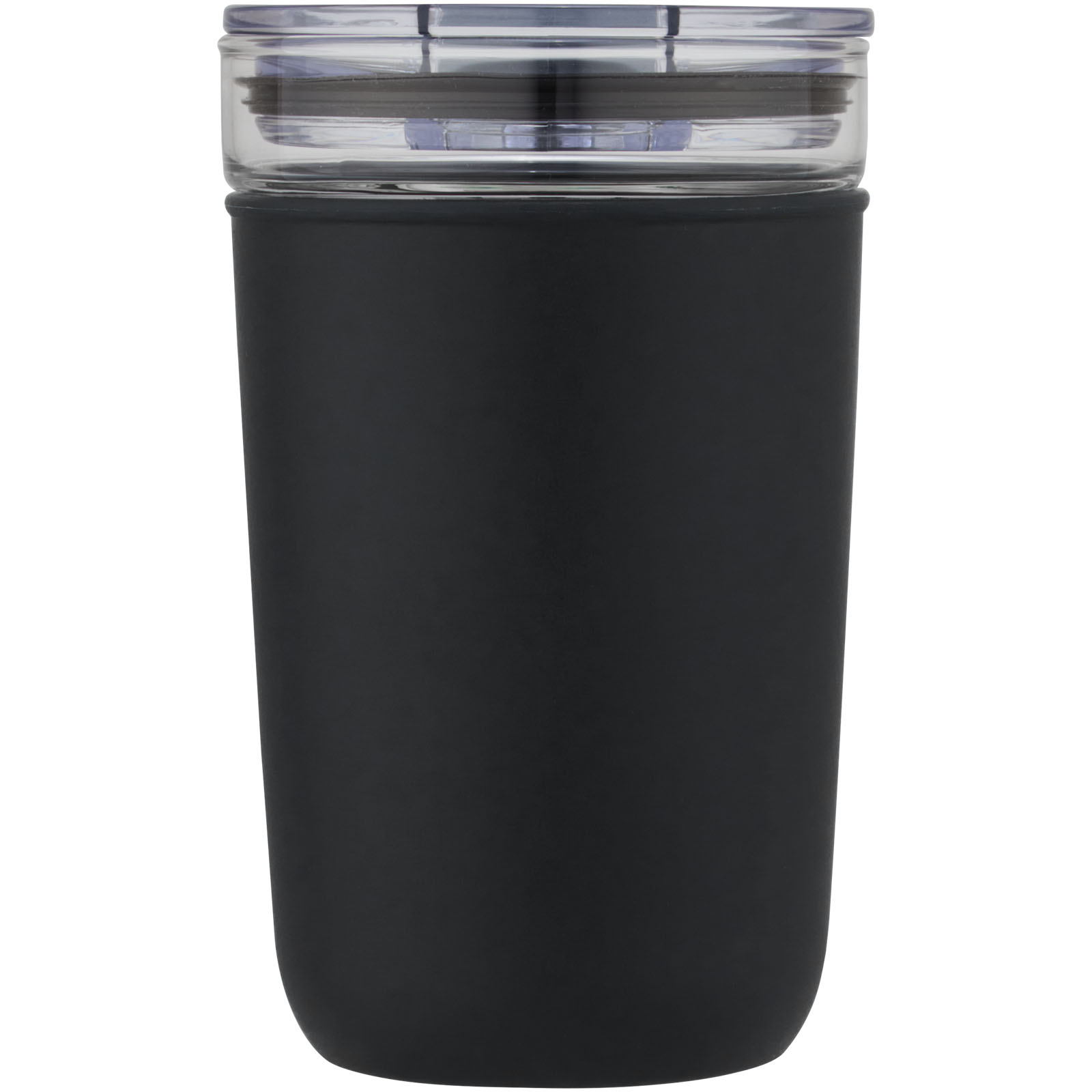 Vaso de vidrio de 420 ml con pared exterior de plástico reciclado Bello