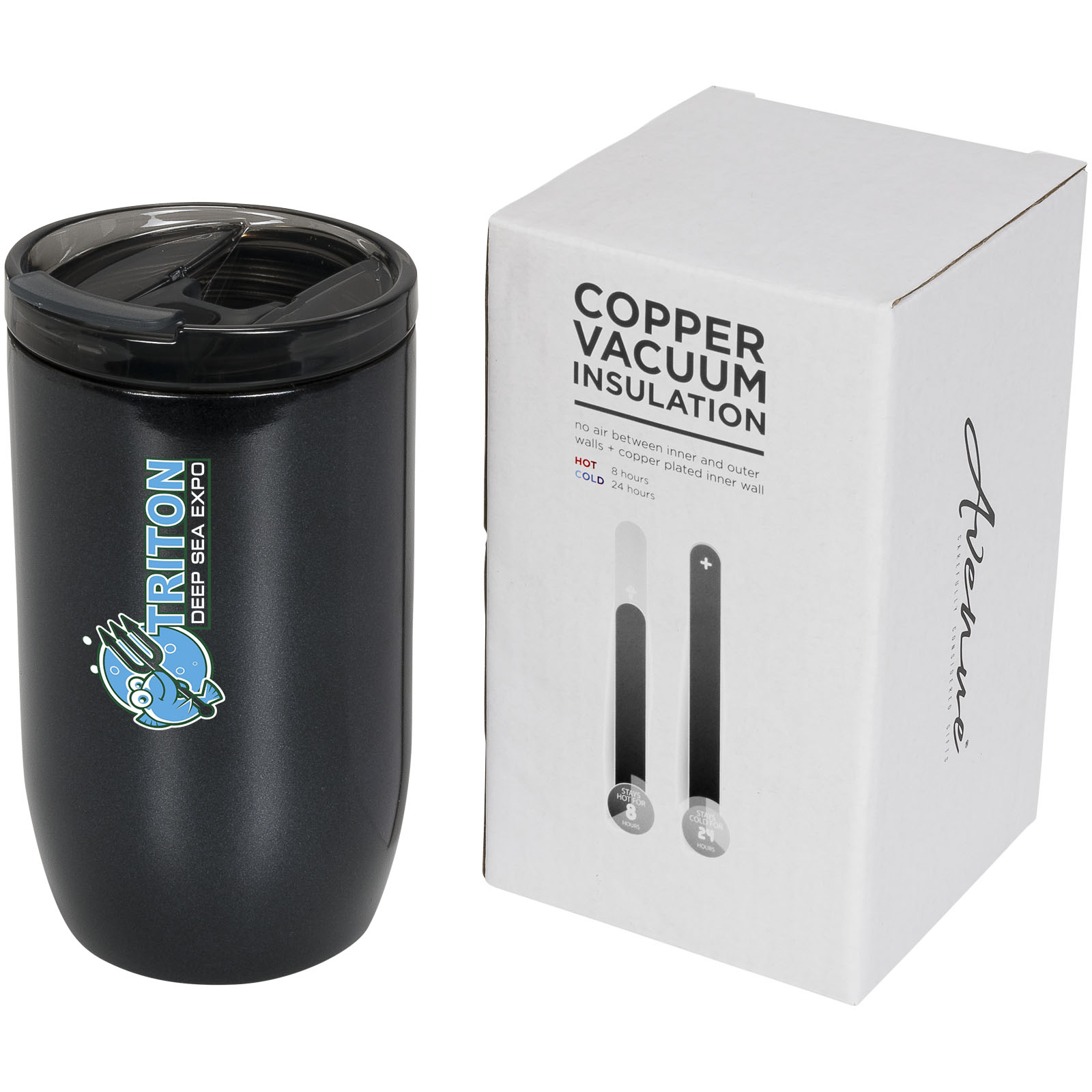 Vaso de 380 ml con aislamiento de cobre al vacío Lagom