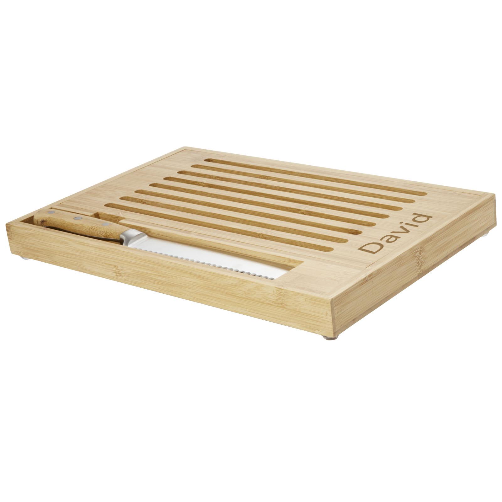 Tabla de cortar de bambú con cuchillo Pao