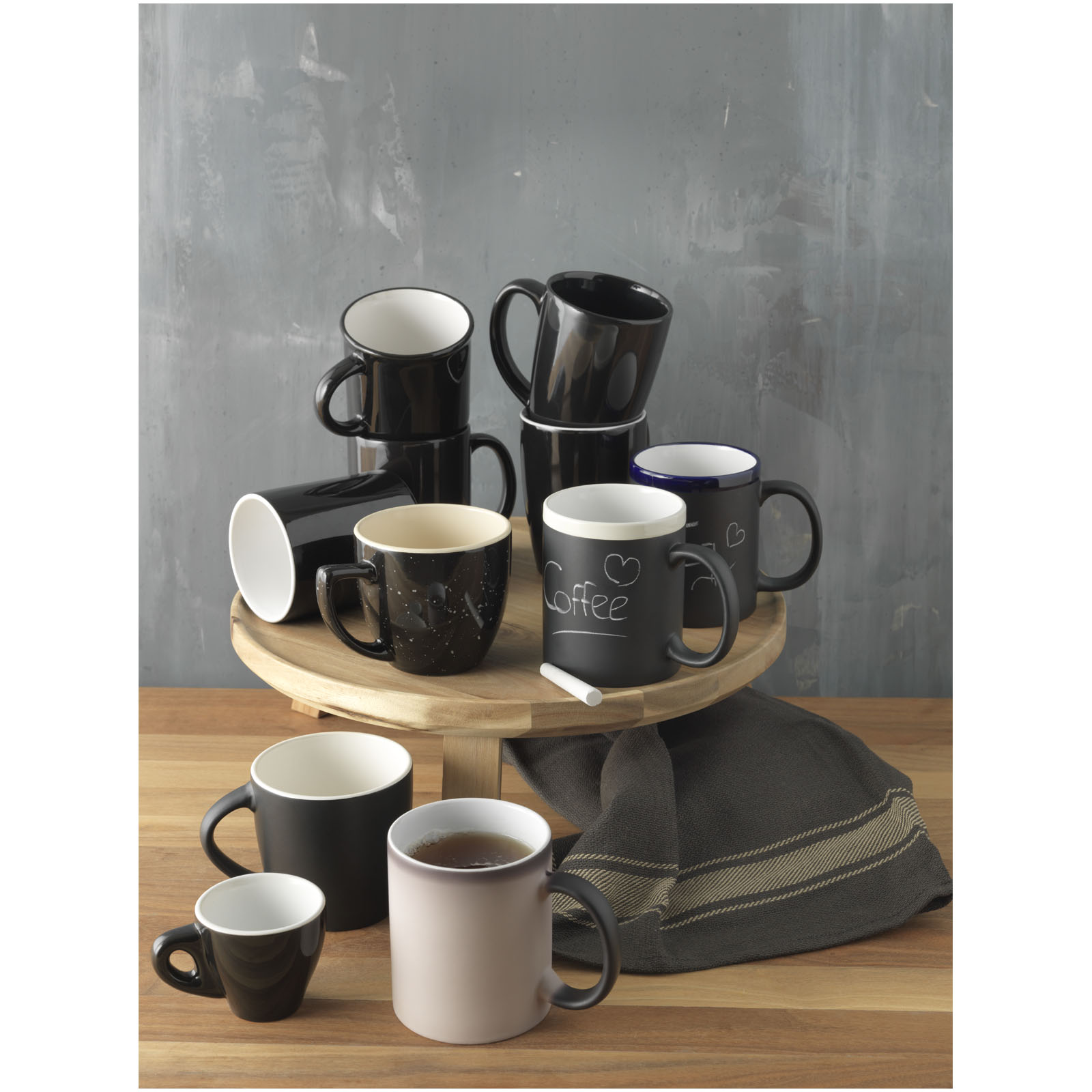 Taza de cerámica de 330 ml escritura tiza Chalk