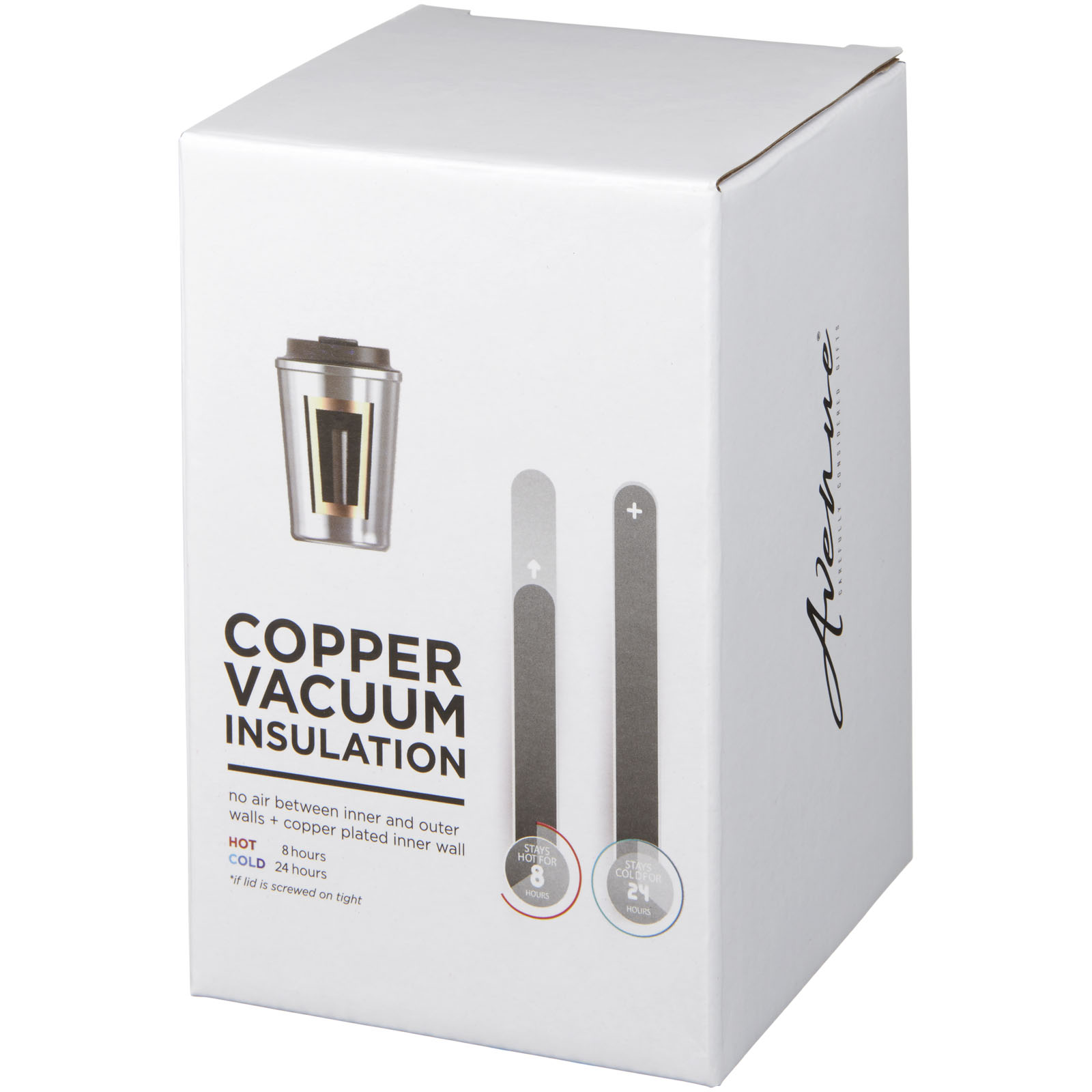 Vaso de 360 ml con aislamiento de cobre al vacío Thor