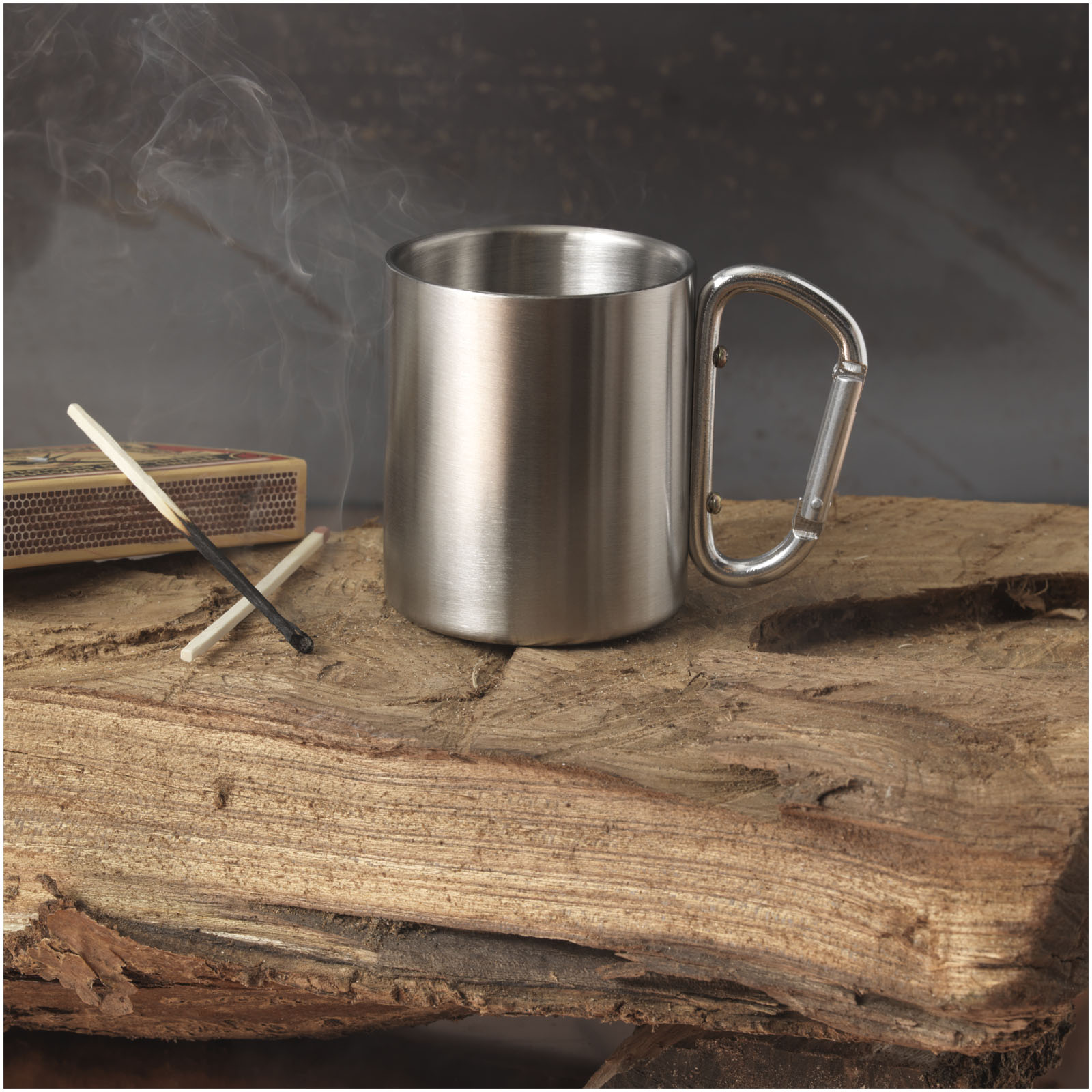 Taza isotérmica de 200 ml con mosquetón Alps