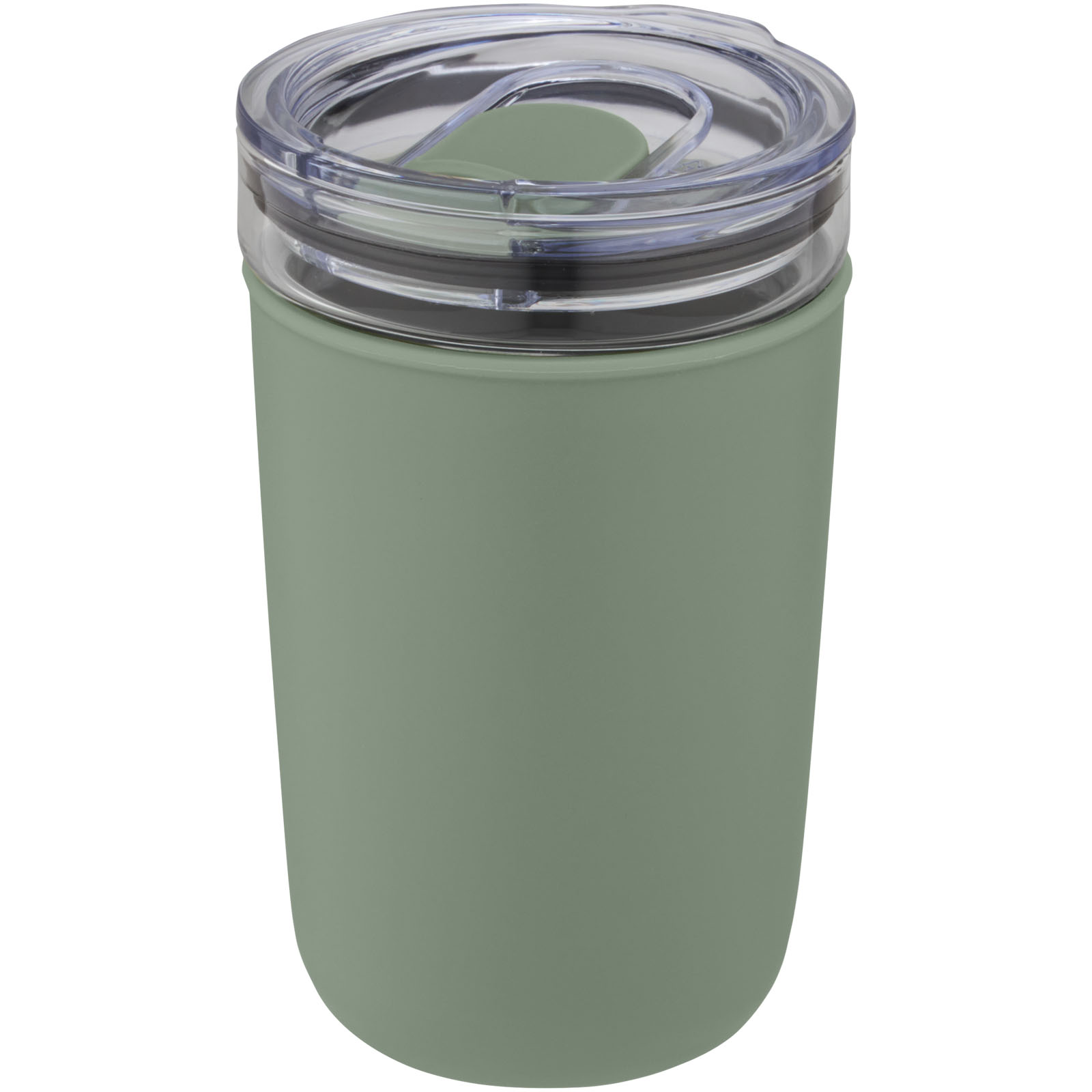 Vaso de vidrio de 420 ml con pared exterior de plástico reciclado Bello