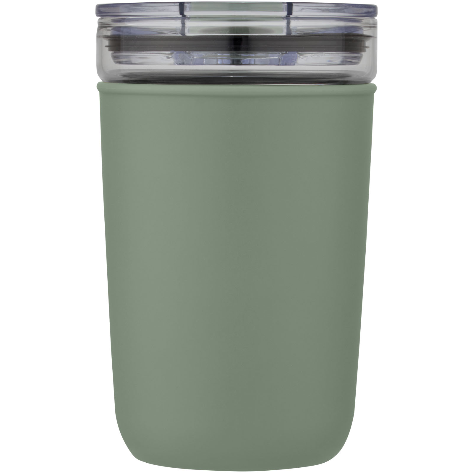 Vaso de vidrio de 420 ml con pared exterior de plástico reciclado Bello