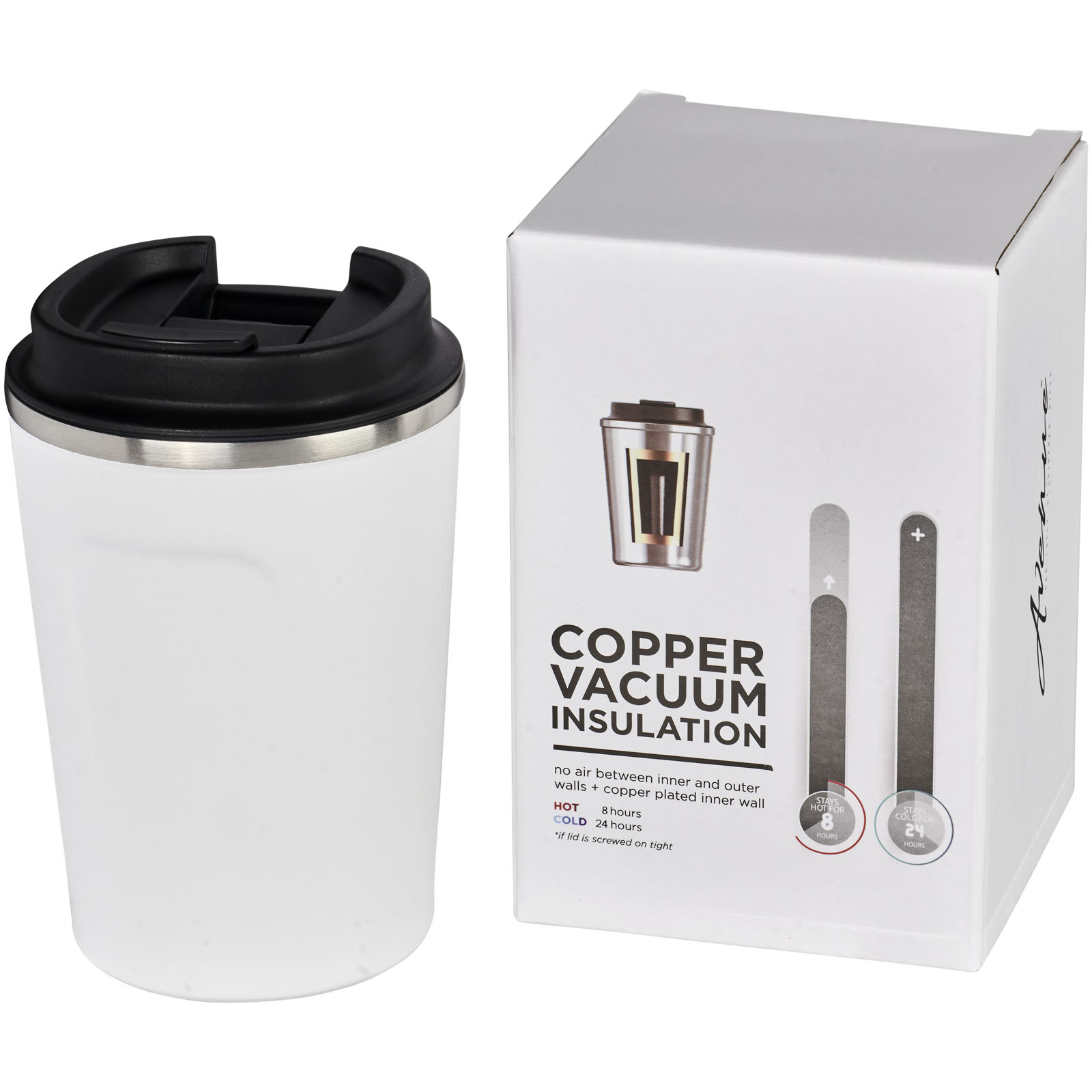 Vaso de 360 ml con aislamiento de cobre al vacío Thor