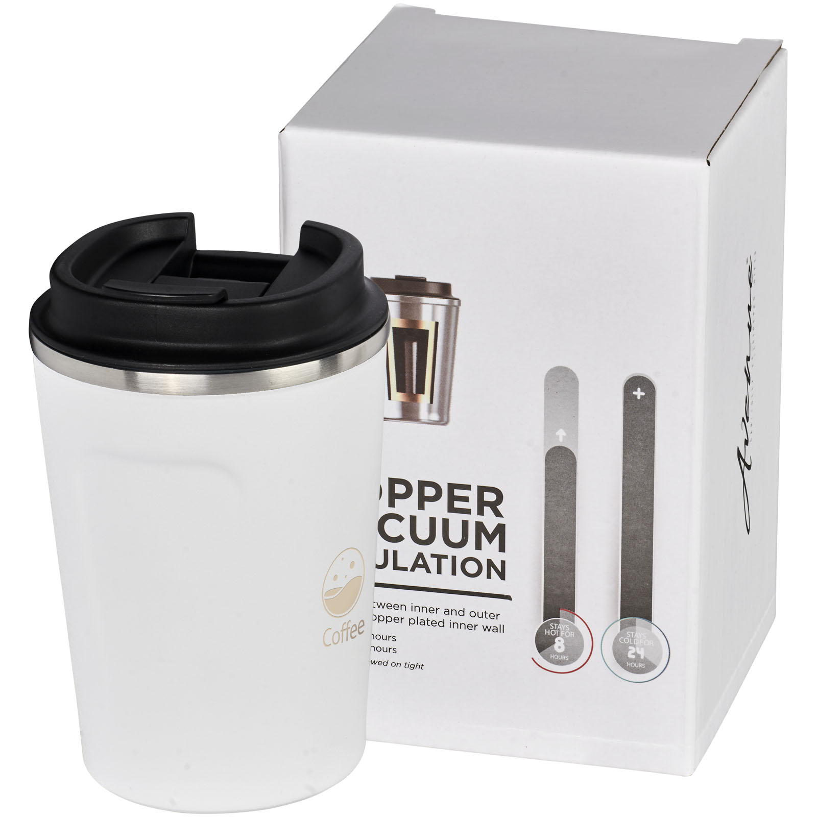 Vaso de 360 ml con aislamiento de cobre al vacío Thor