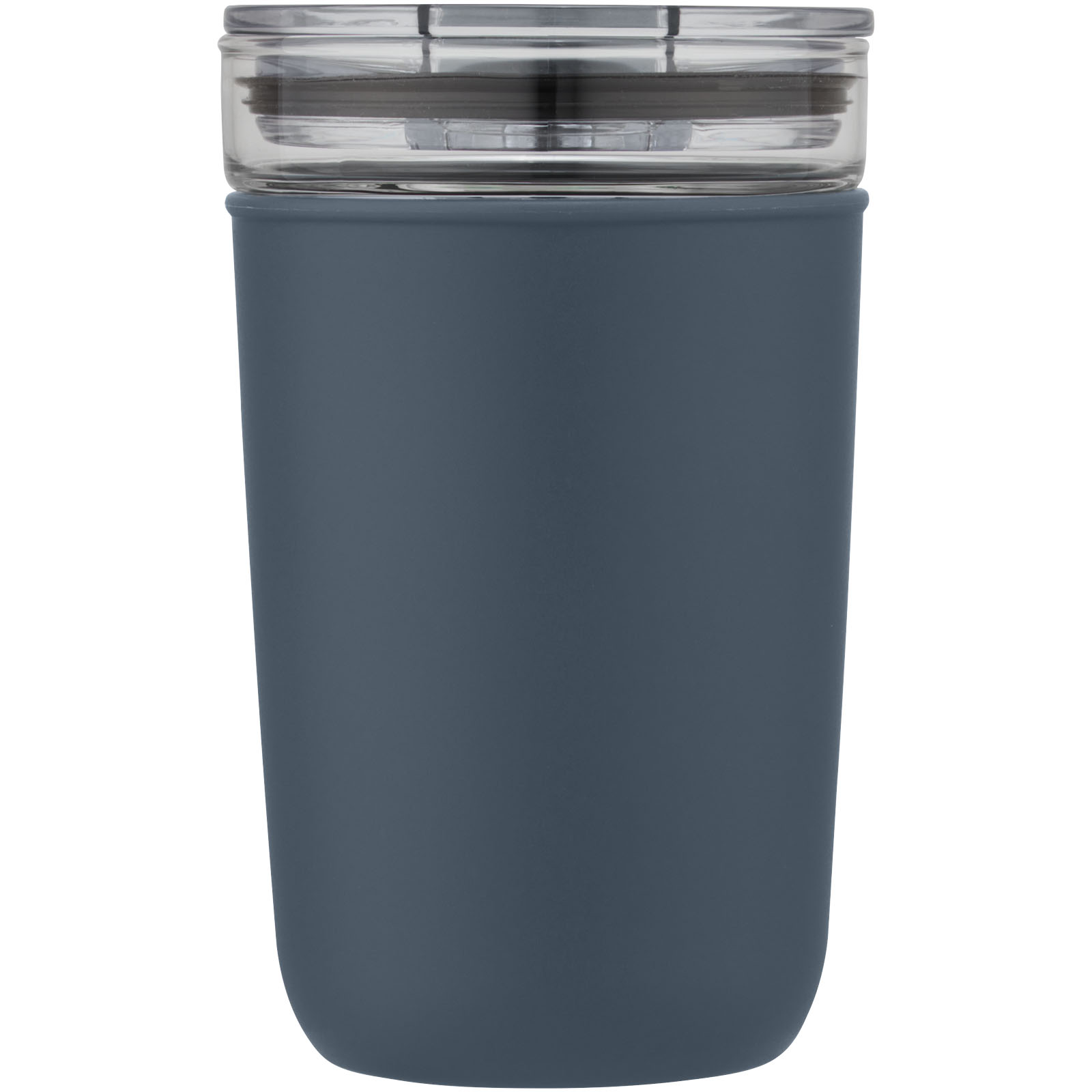 Vaso de vidrio de 420 ml con pared exterior de plástico reciclado Bello