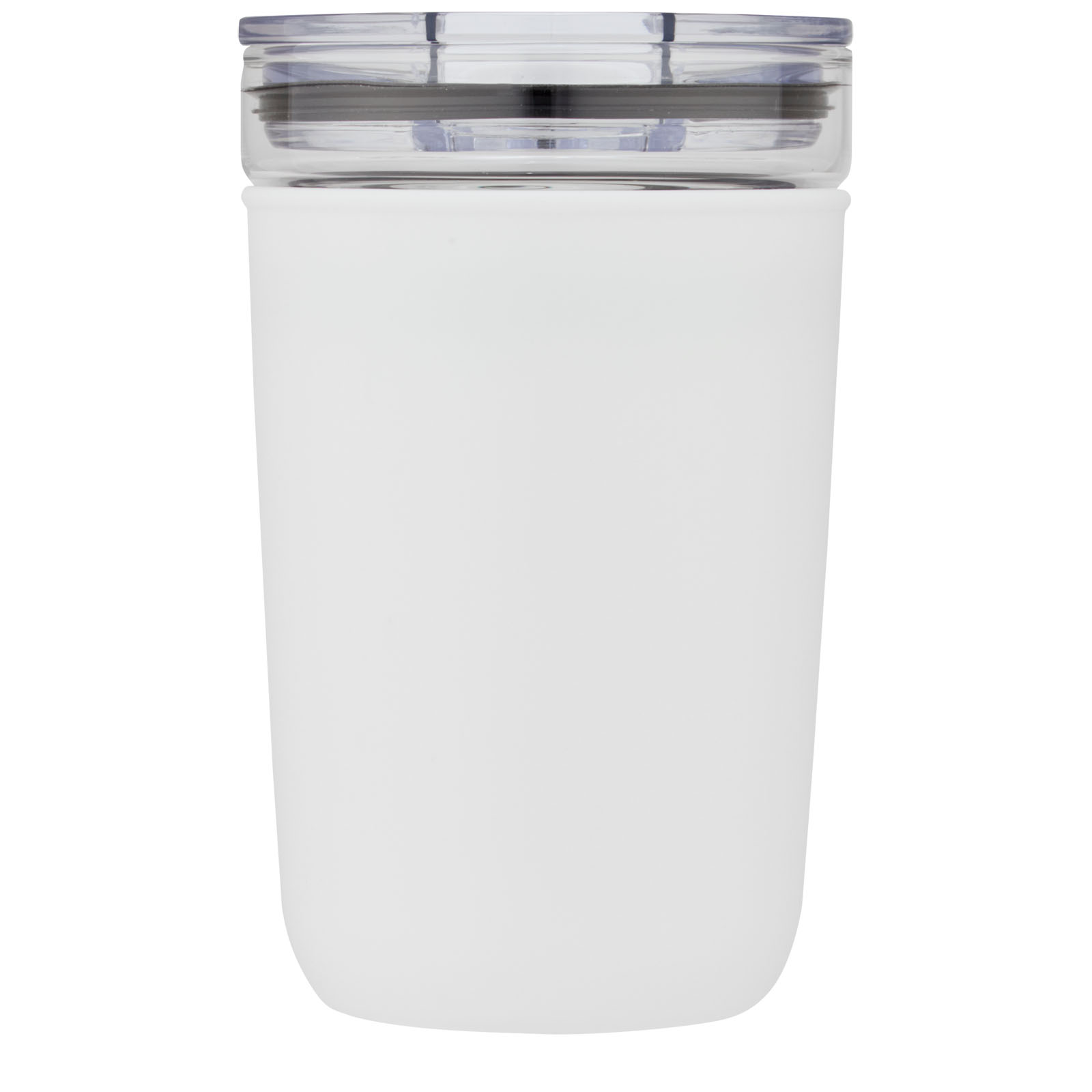 Vaso de vidrio de 420 ml con pared exterior de plástico reciclado Bello