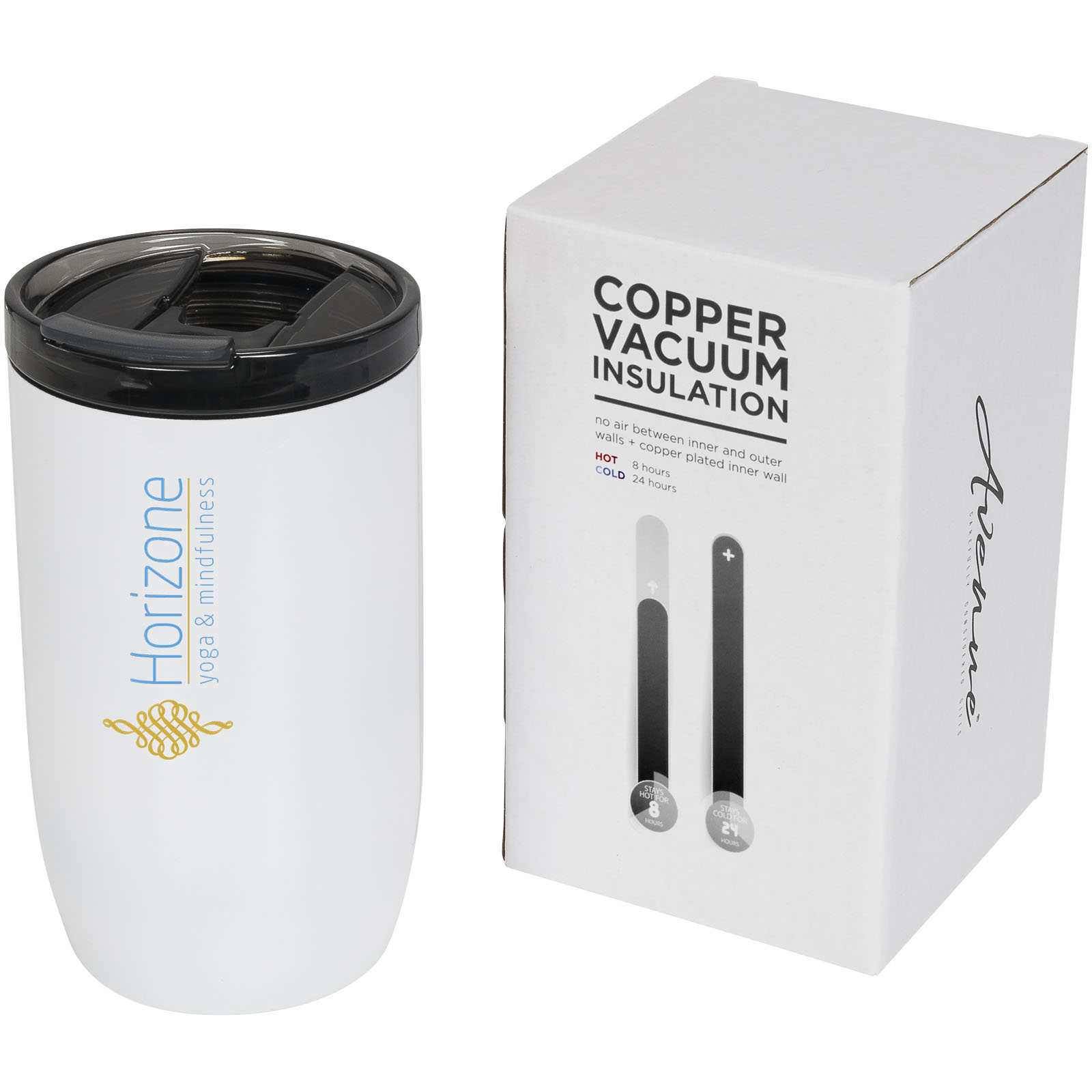 Vaso de 380 ml con aislamiento de cobre al vacío Lagom