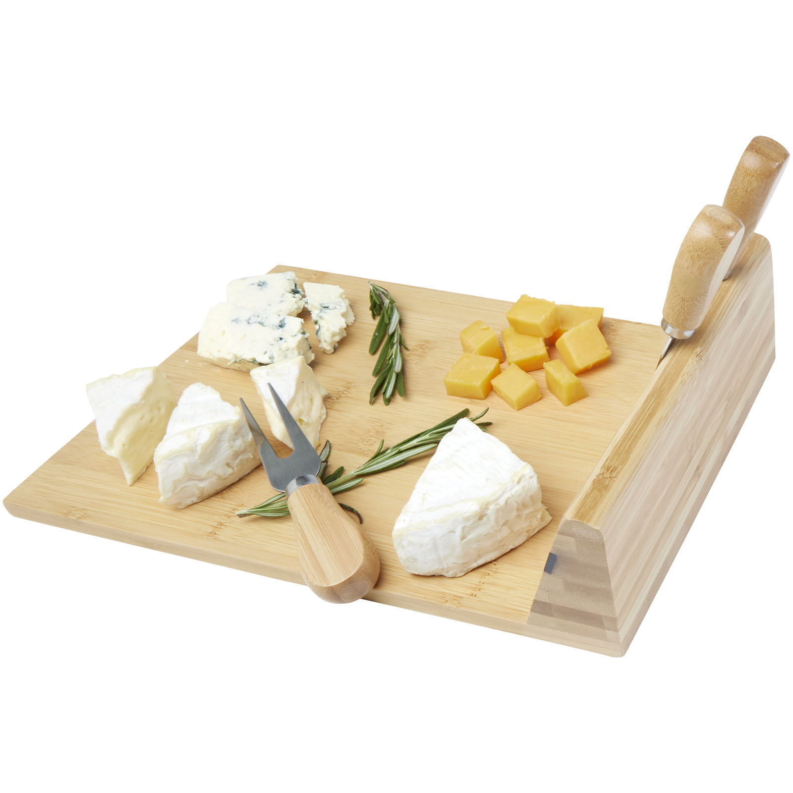 Tabla de quesos imantada con acesorios de bambú Mancheg