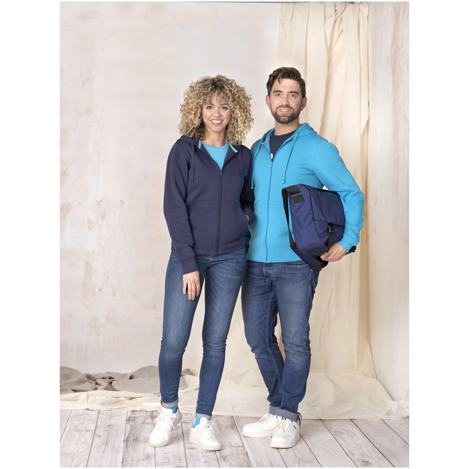 Sudadera con capucha y cremallera completa de orgánico para hombre Ruby