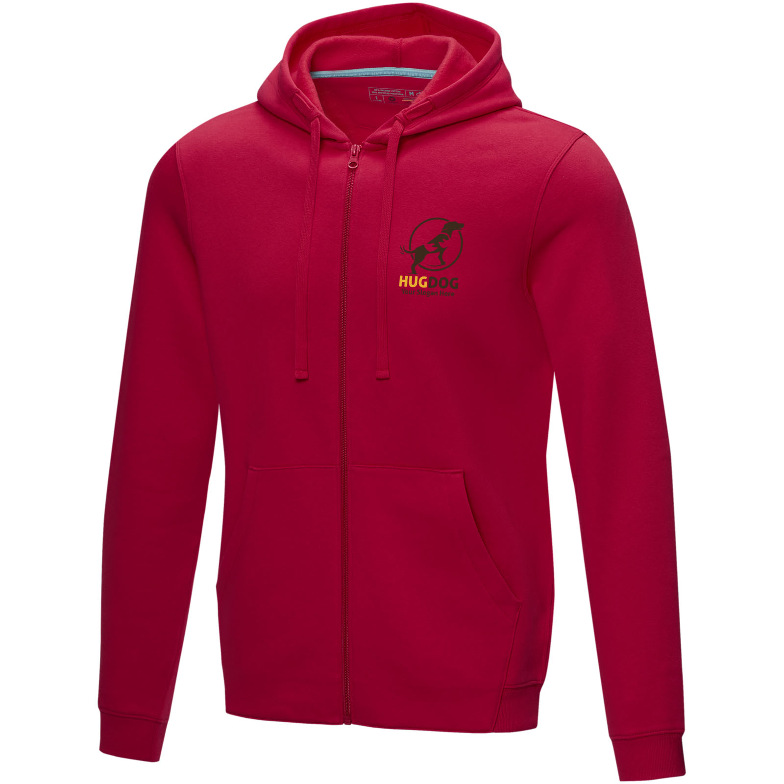 Sudadera con capucha y cremallera completa de orgánico para hombre Ruby