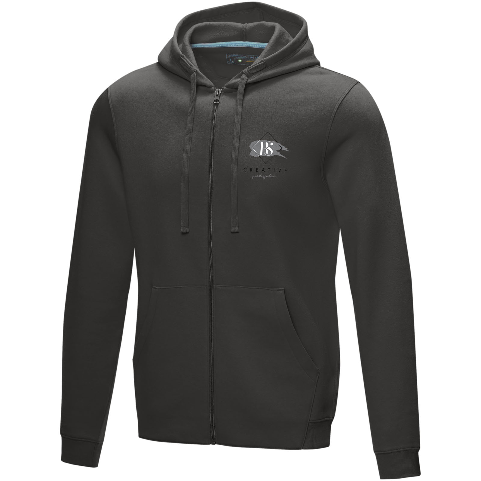 Sudadera con capucha y cremallera completa de orgánico para hombre Ruby
