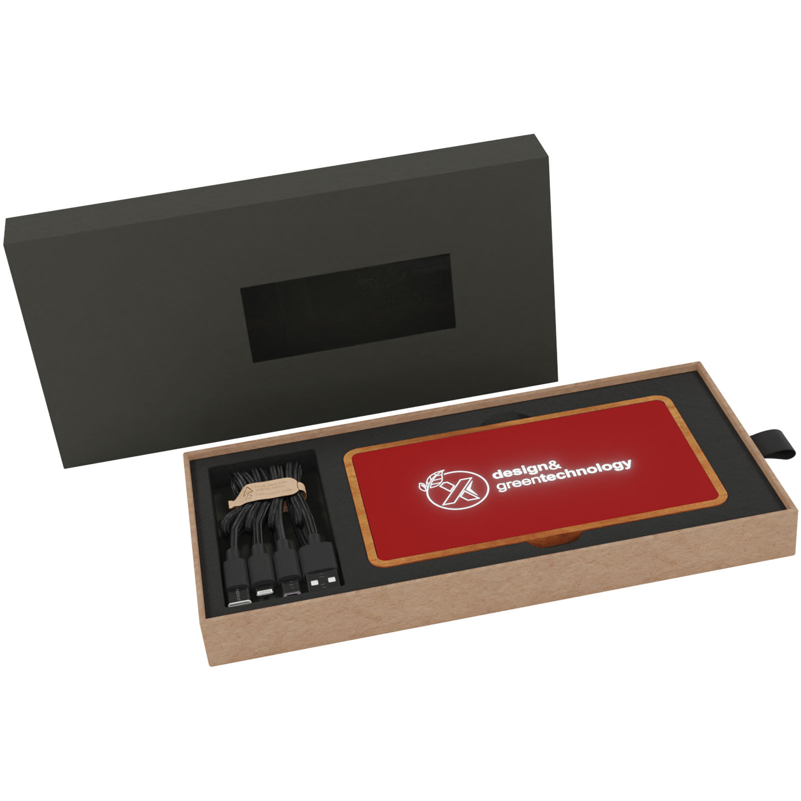 Batería externa inalámbrica luminosa de 5000 mAh SCX.design P36