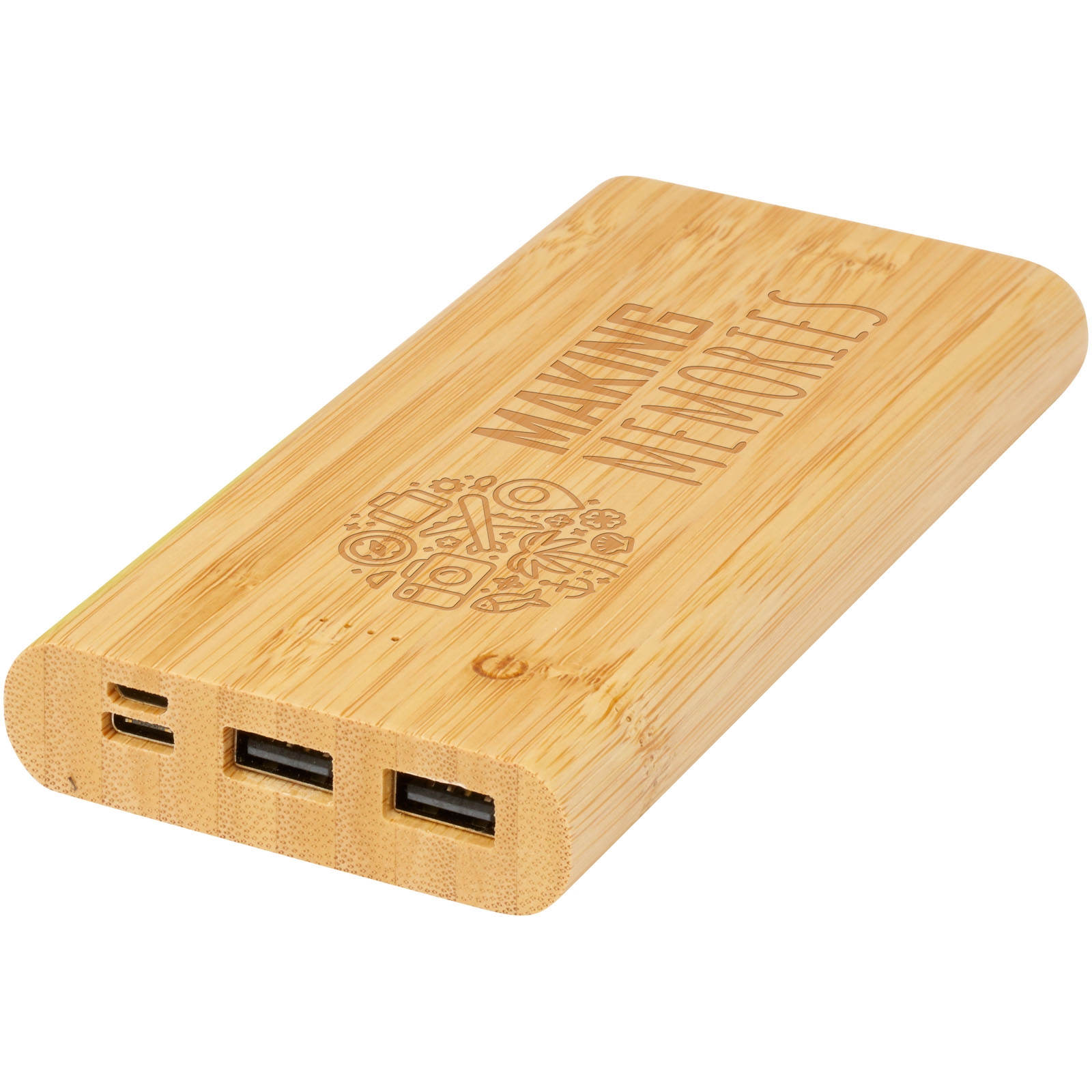 Batería externa de 10,000 mAh de bambú Tulda